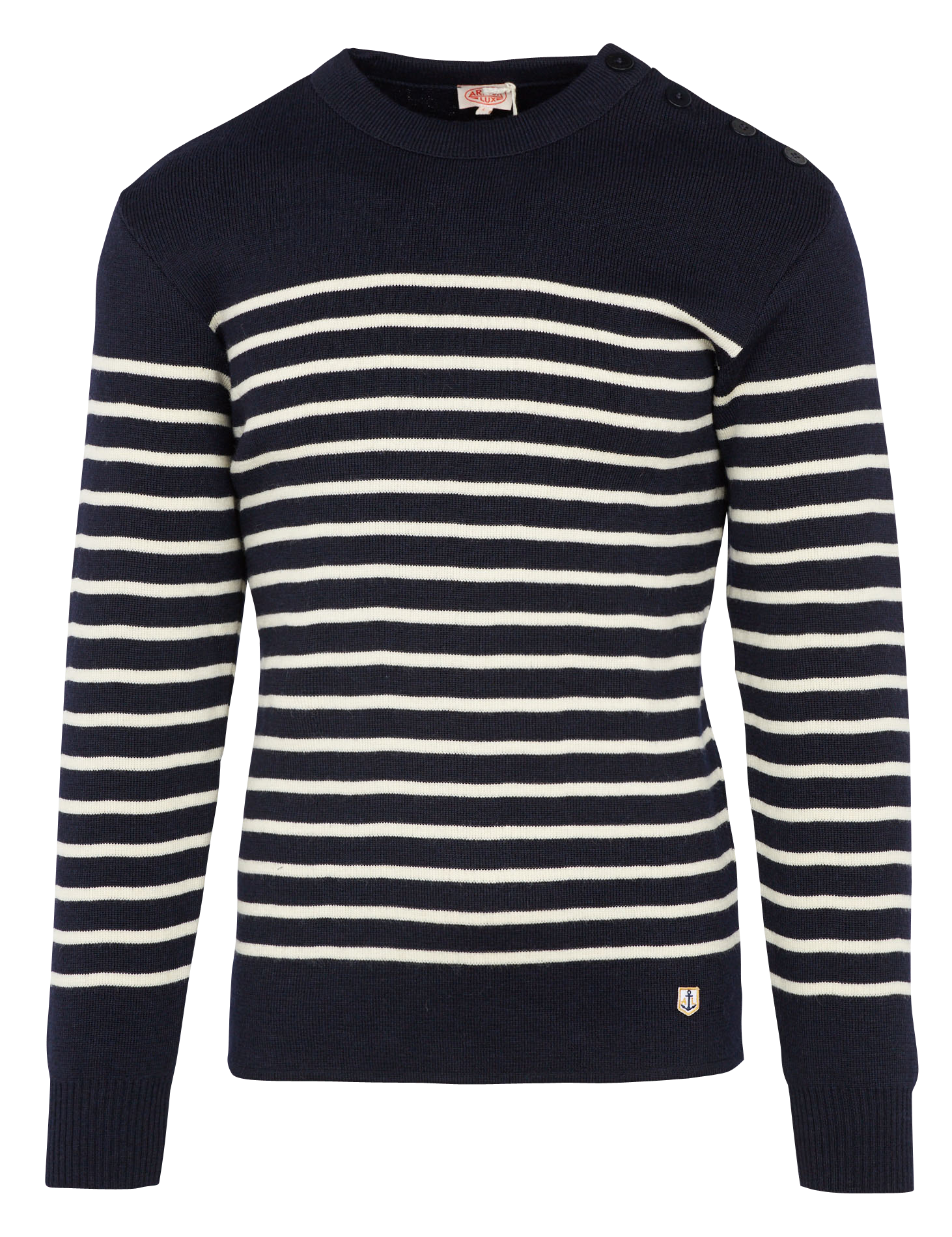 Pull col rond regular-fit en laine ARMOR LUX Multicolore