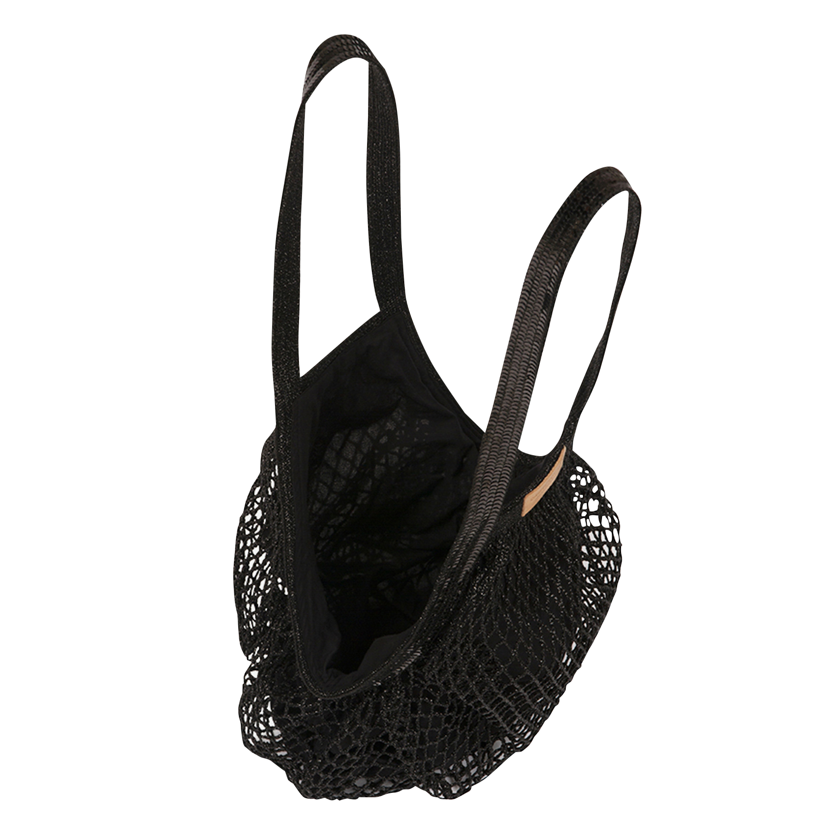 Boodschappennetje van biologisch katoen VANESSA BRUNO Zwart