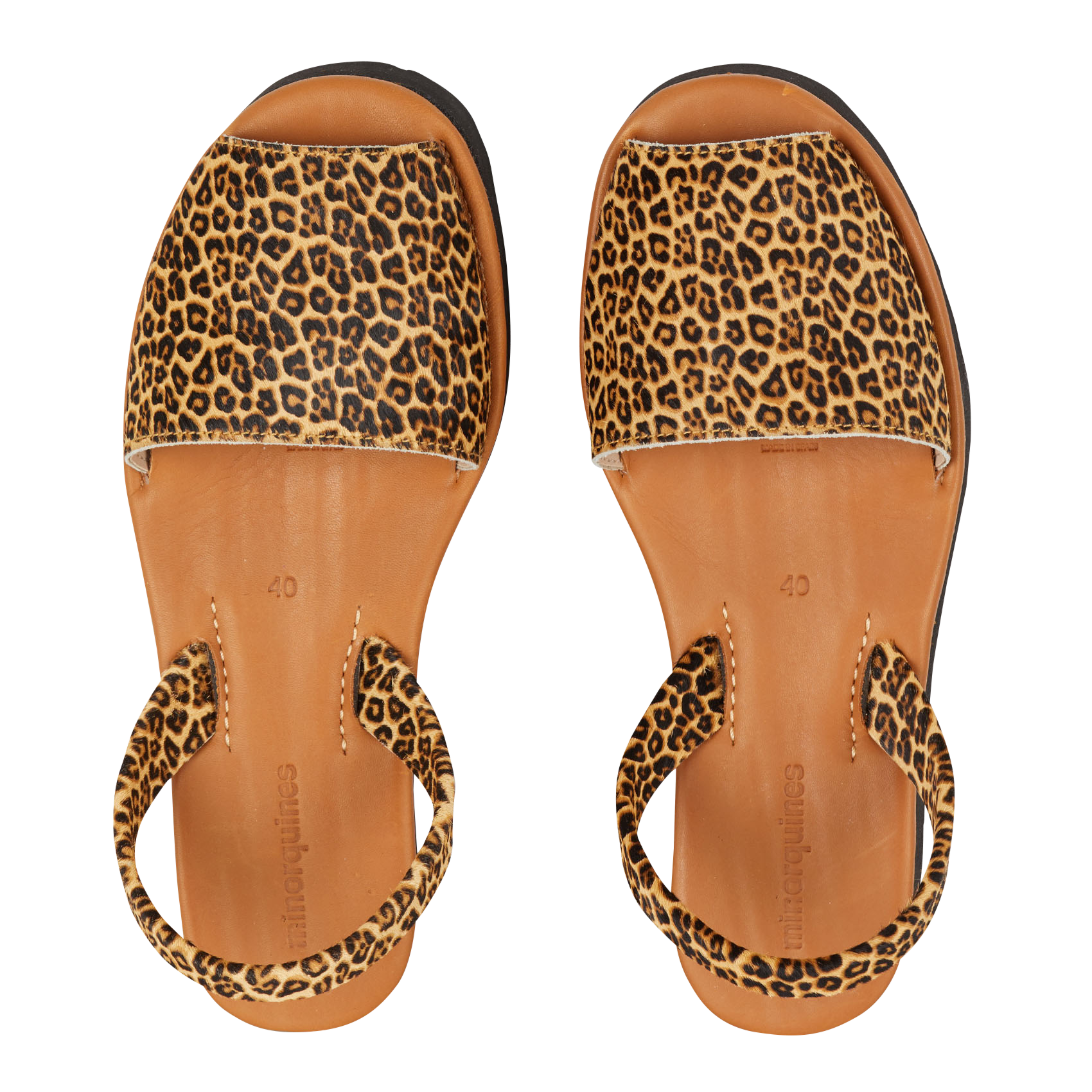 Sandales plates en cuir MINORQUINES Beige