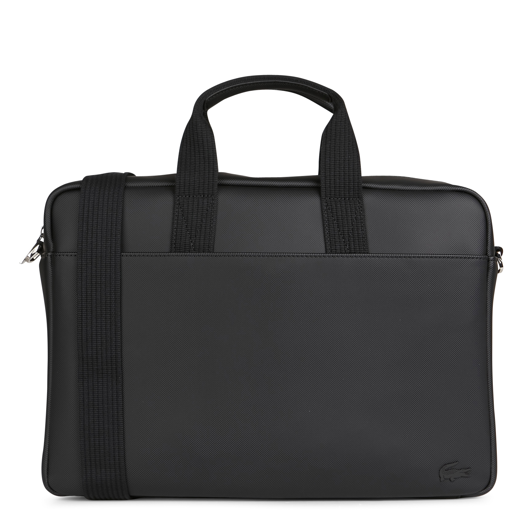 Sac ordinateur en toile enduite LACOSTE Noir