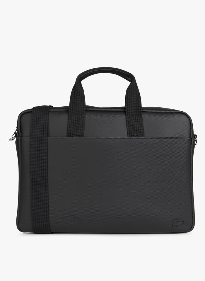 Black Glazed canvas laptop bag