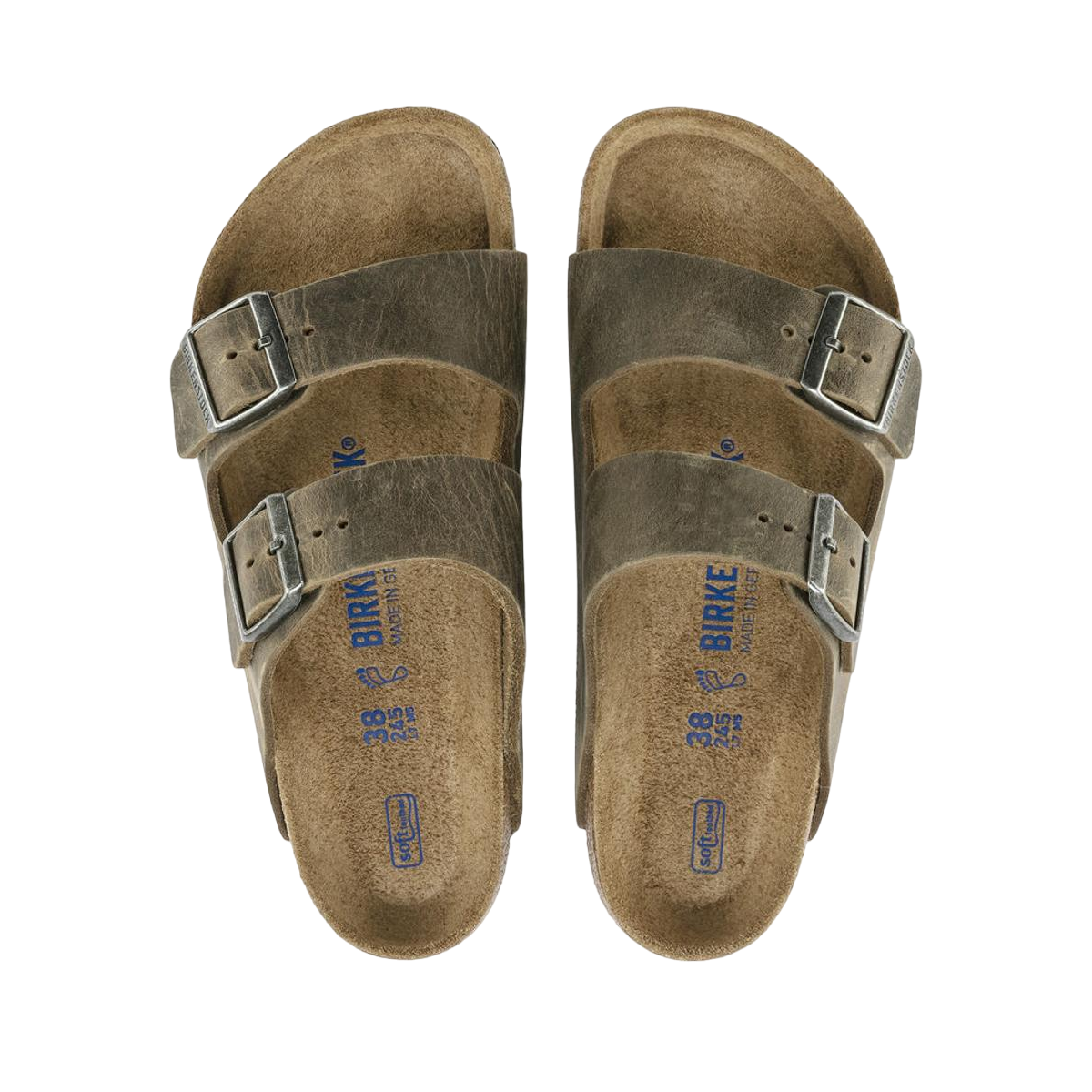 Faux leather sandals BIRKENSTOCK Khaki