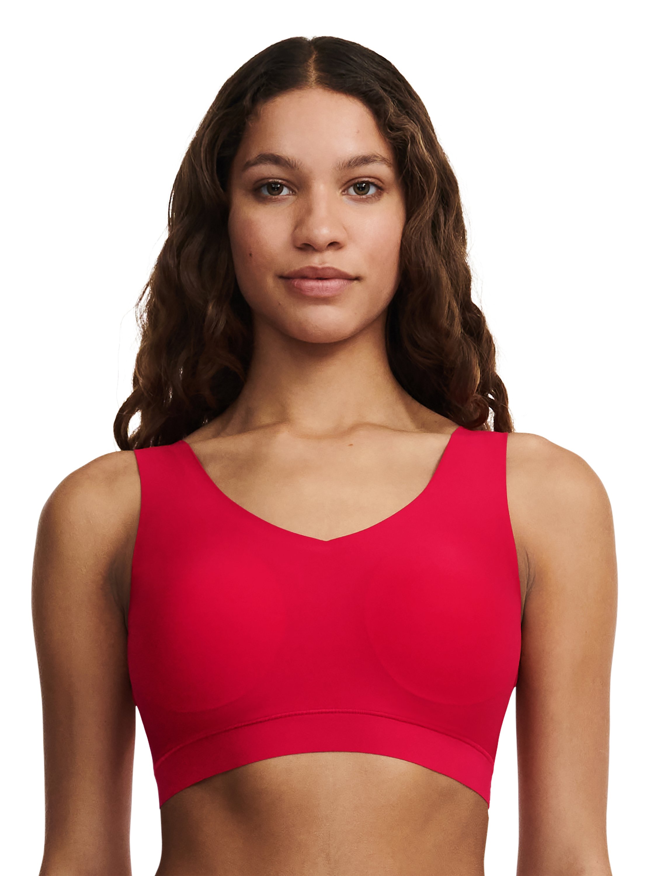 Crop top with cups SOFTSTRETCH Coquelicot