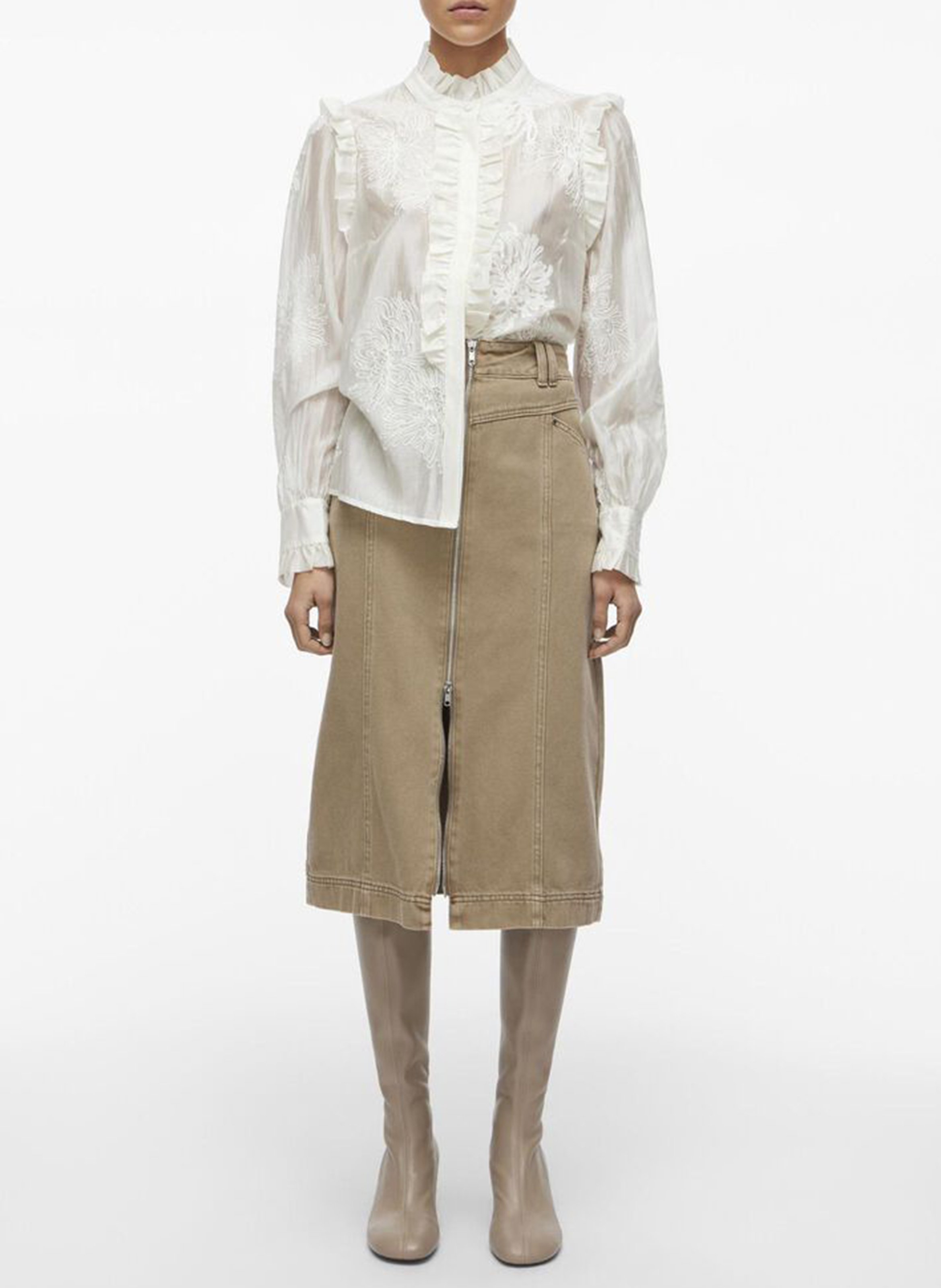 Straight shirt ROUGE EDIT Beige