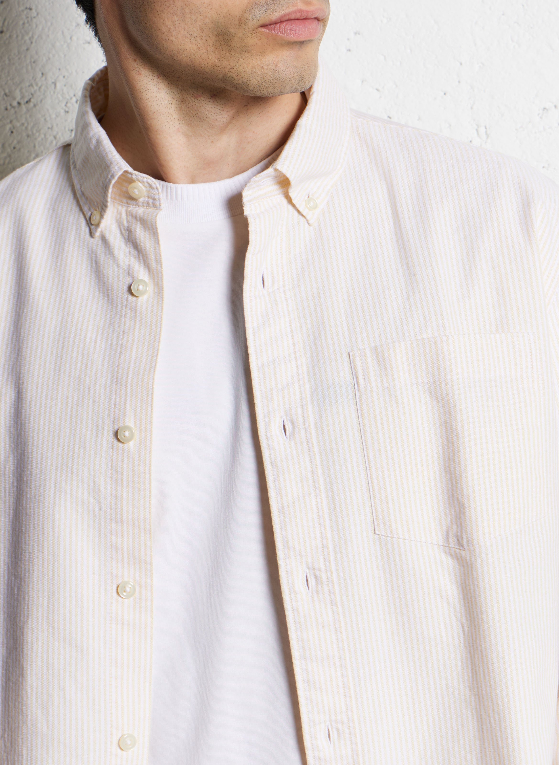 Carry Stripes striped shirt SELECTED Yellow