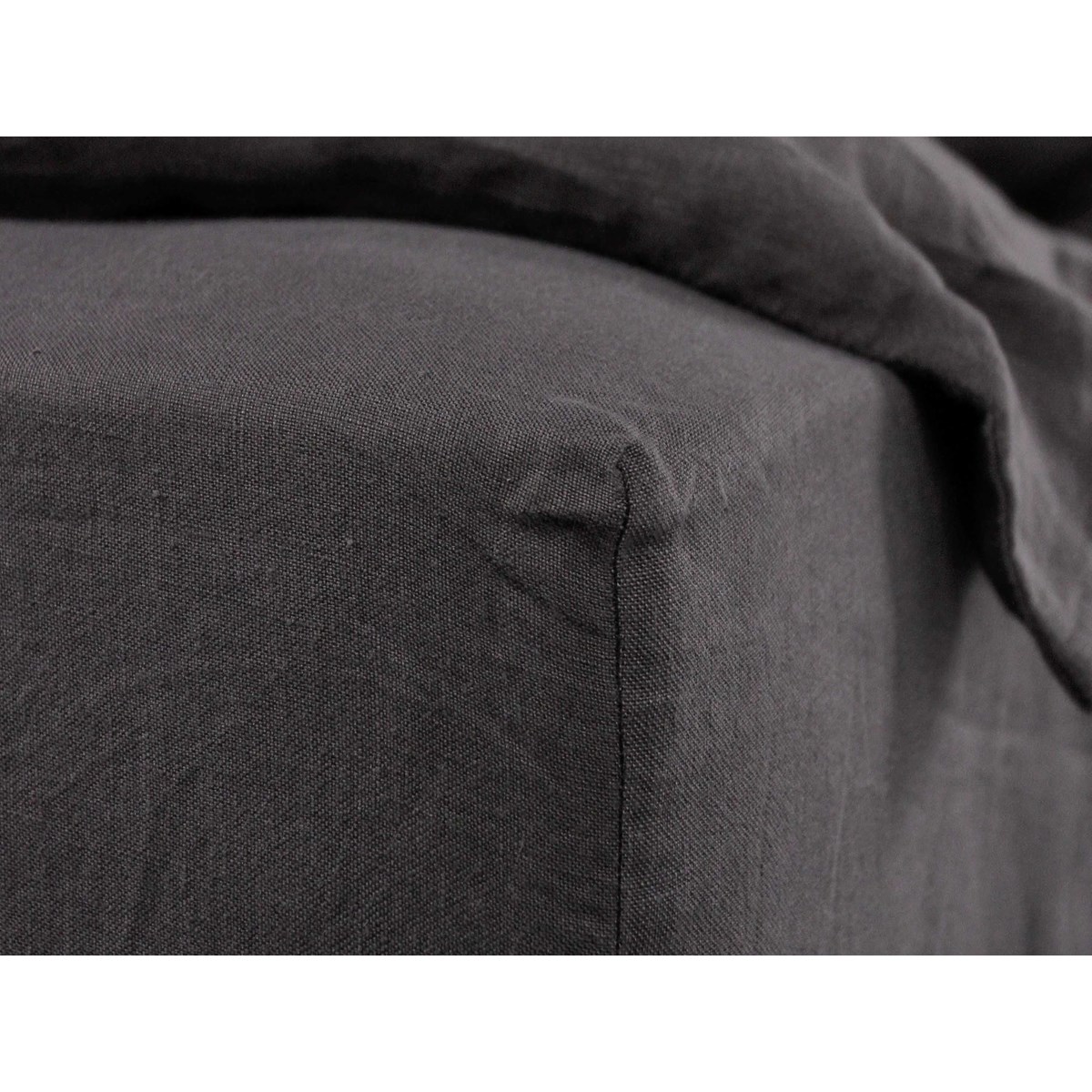 Washed linen fitted sheet TODAY LINGE DE MAISON Grey