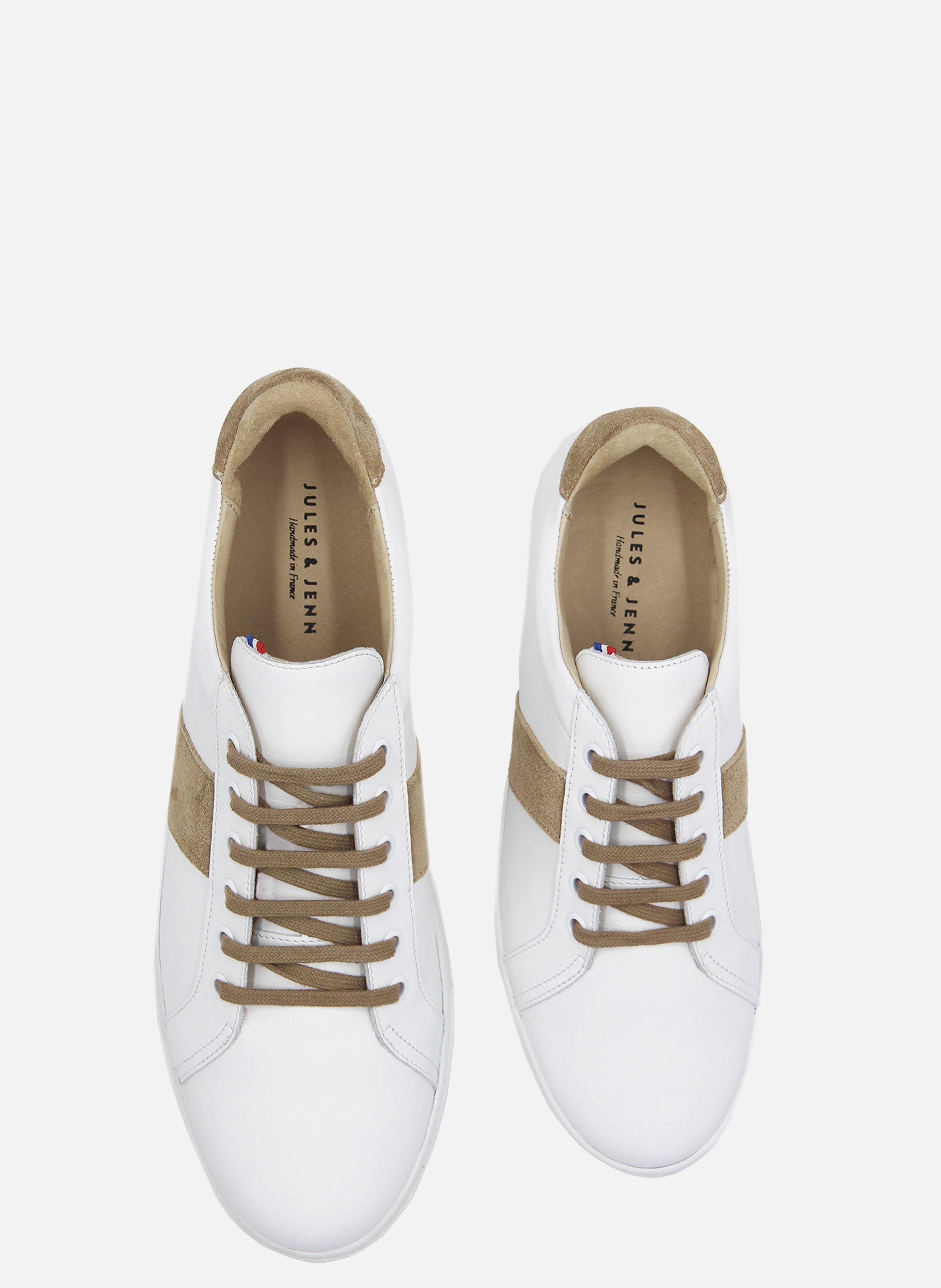 French-made leather sneakers JULES & JENN White