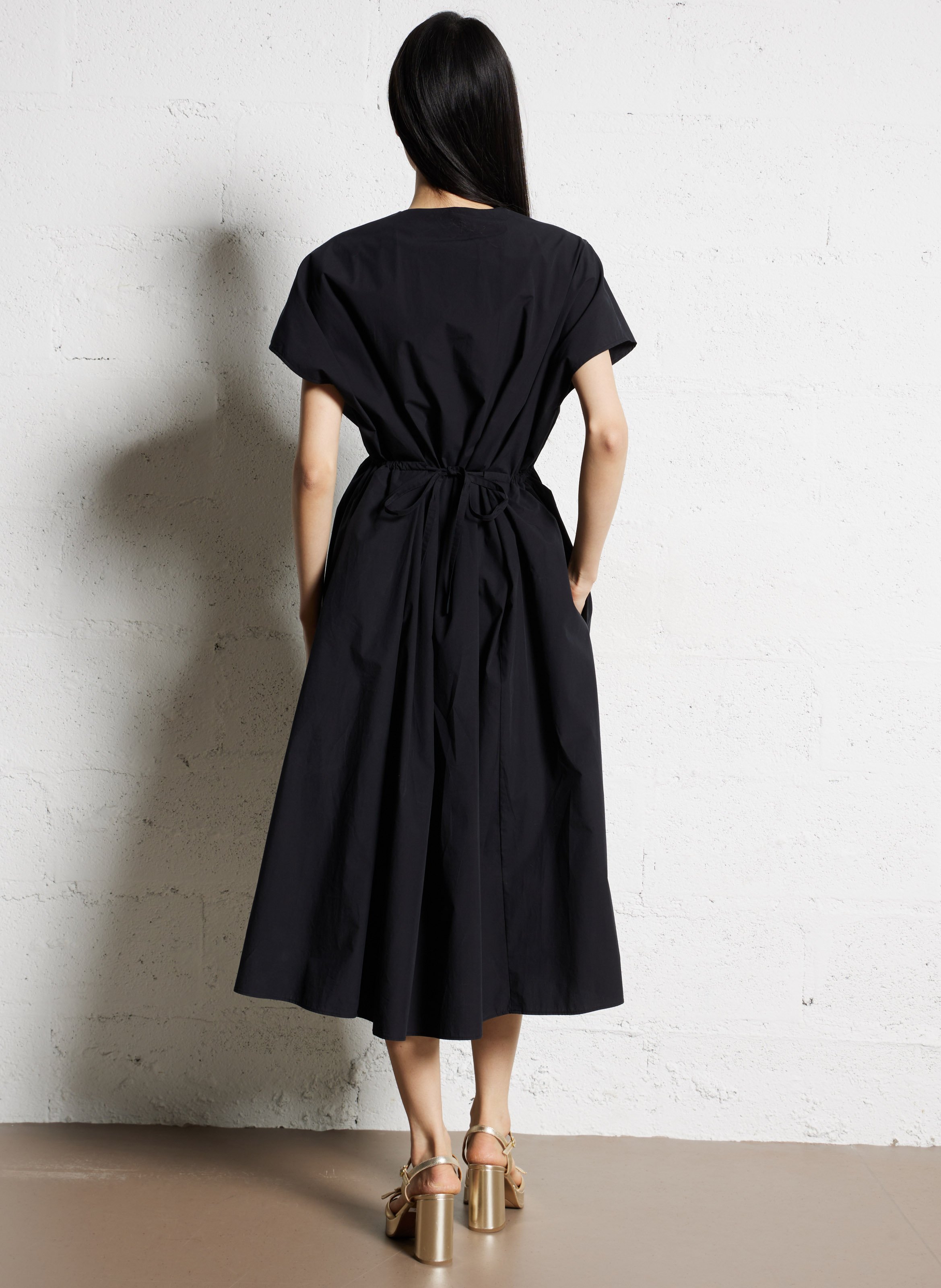 Robe midi ample à fronces  MAX MARA WEEK END Noir