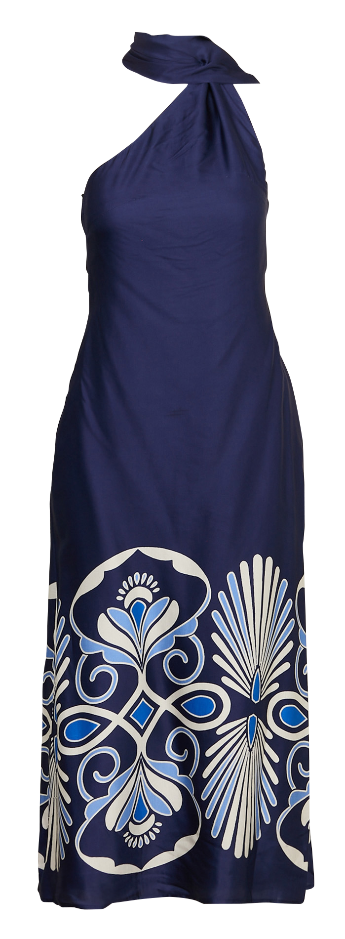 Robe midi col v imprimée SOPHIE+LUCIE Bleu