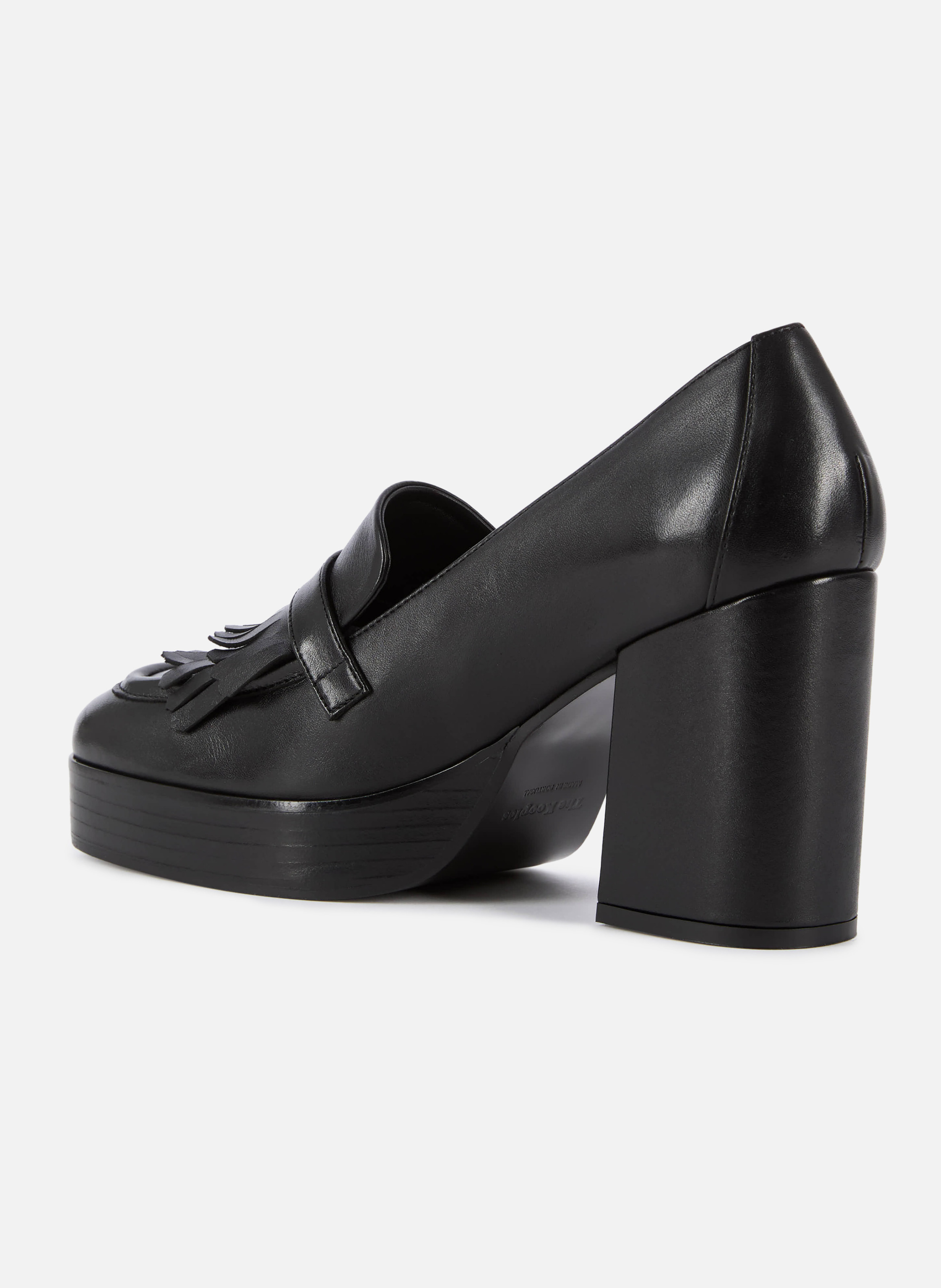 Heeled leather loafers THE KOOPLES Black