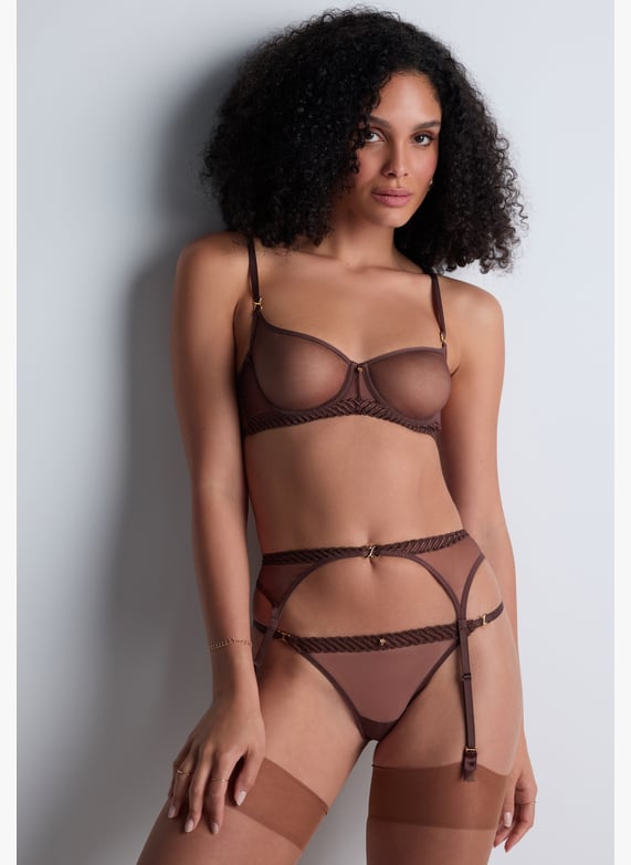 Underwired demi-cup bra | Brown by AUBADE Underwired demi-cup bra Brown