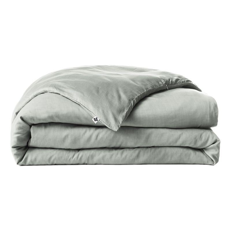 "Lysandre" duvet cover, all sizes, made of lyocell, butterfly effect L'EFFET PAPILLON Green