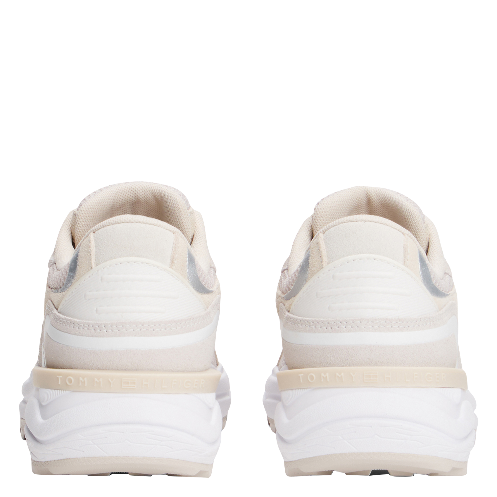 Baskets basses en fibres recyclées mélangées TOMMY HILFIGER Beige