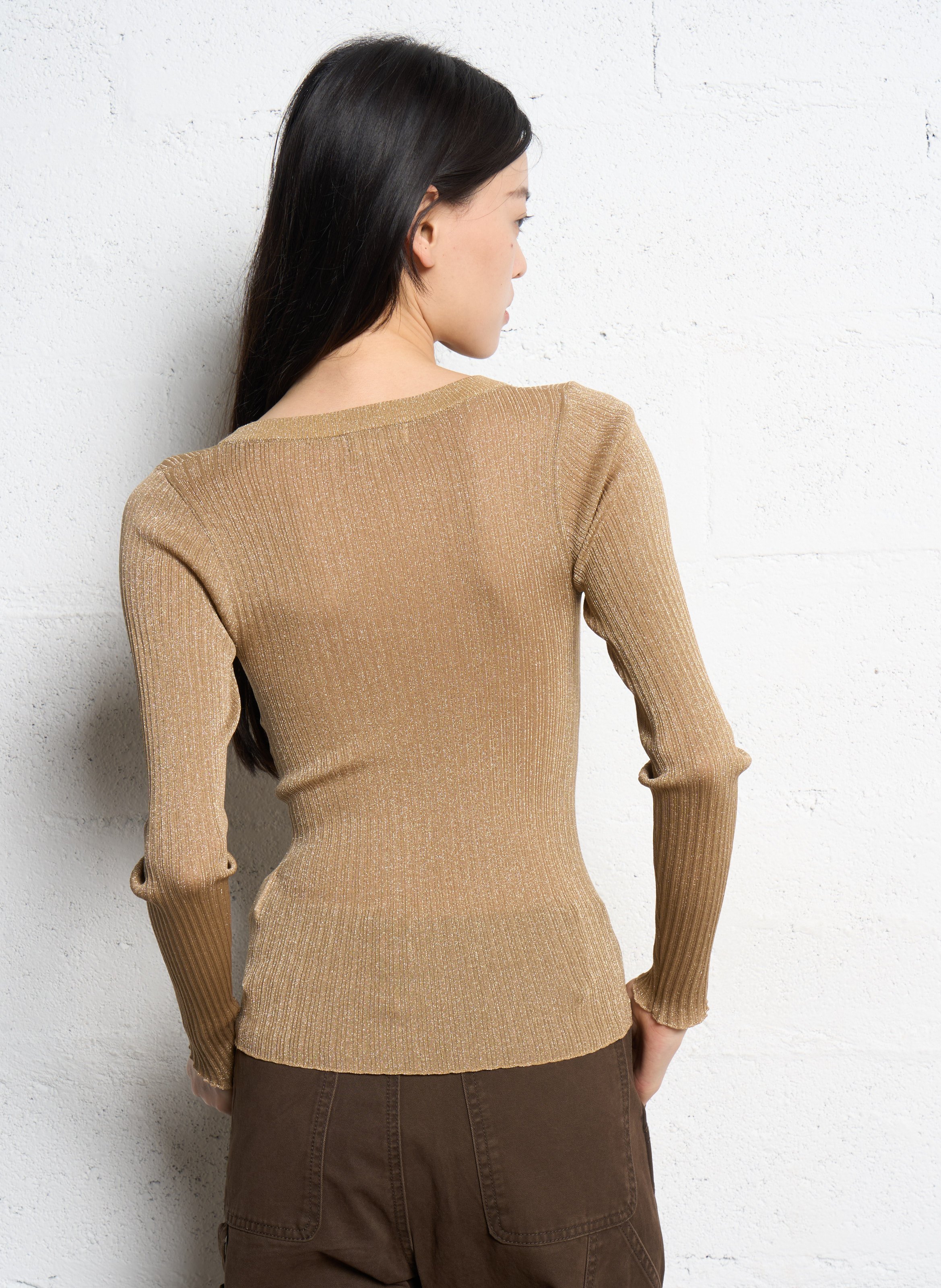 Pull col rond  SUNCOO Doré