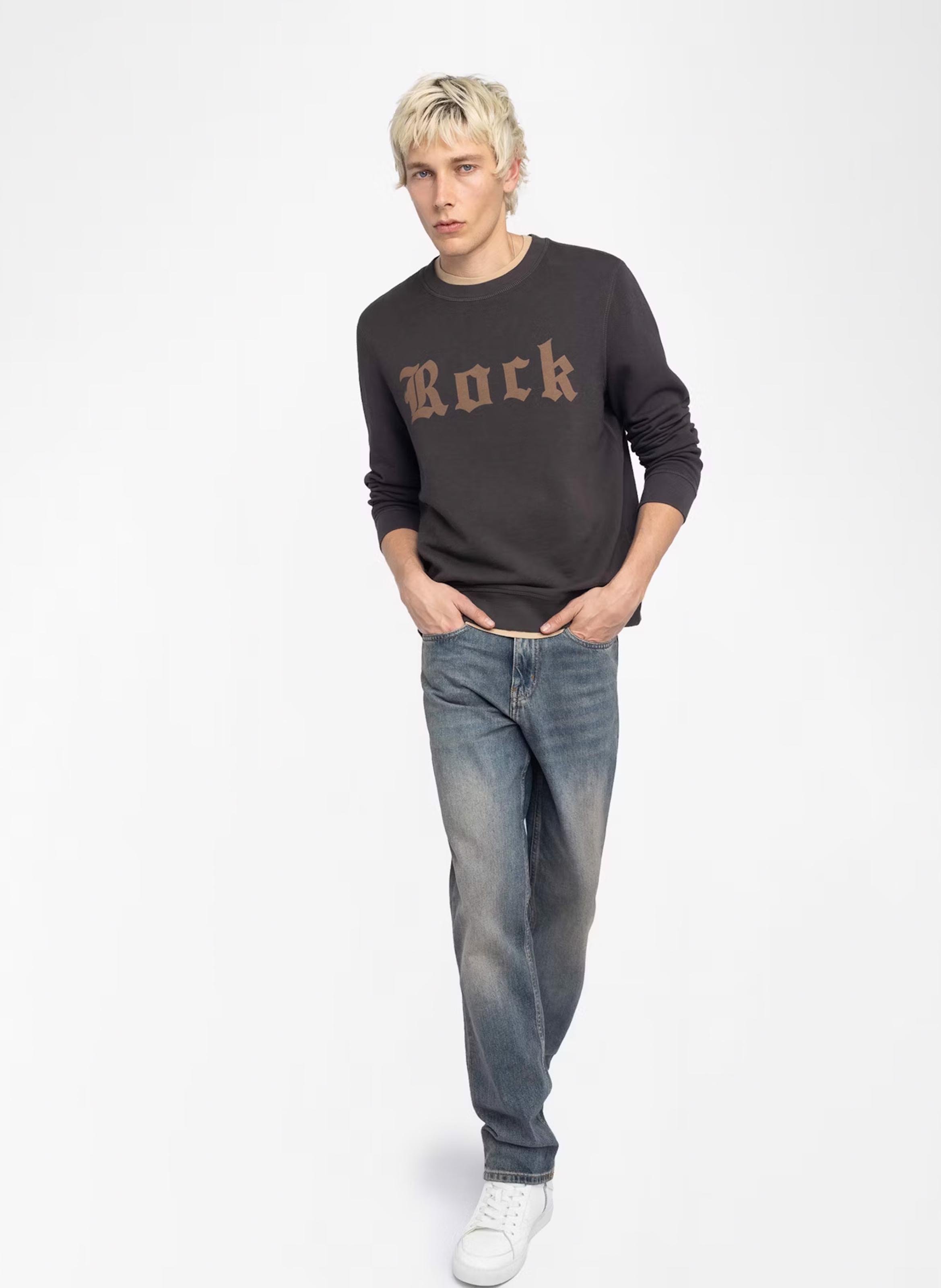 Sweat col rond en coton ZADIG&amp;VOLTAIRE Marron