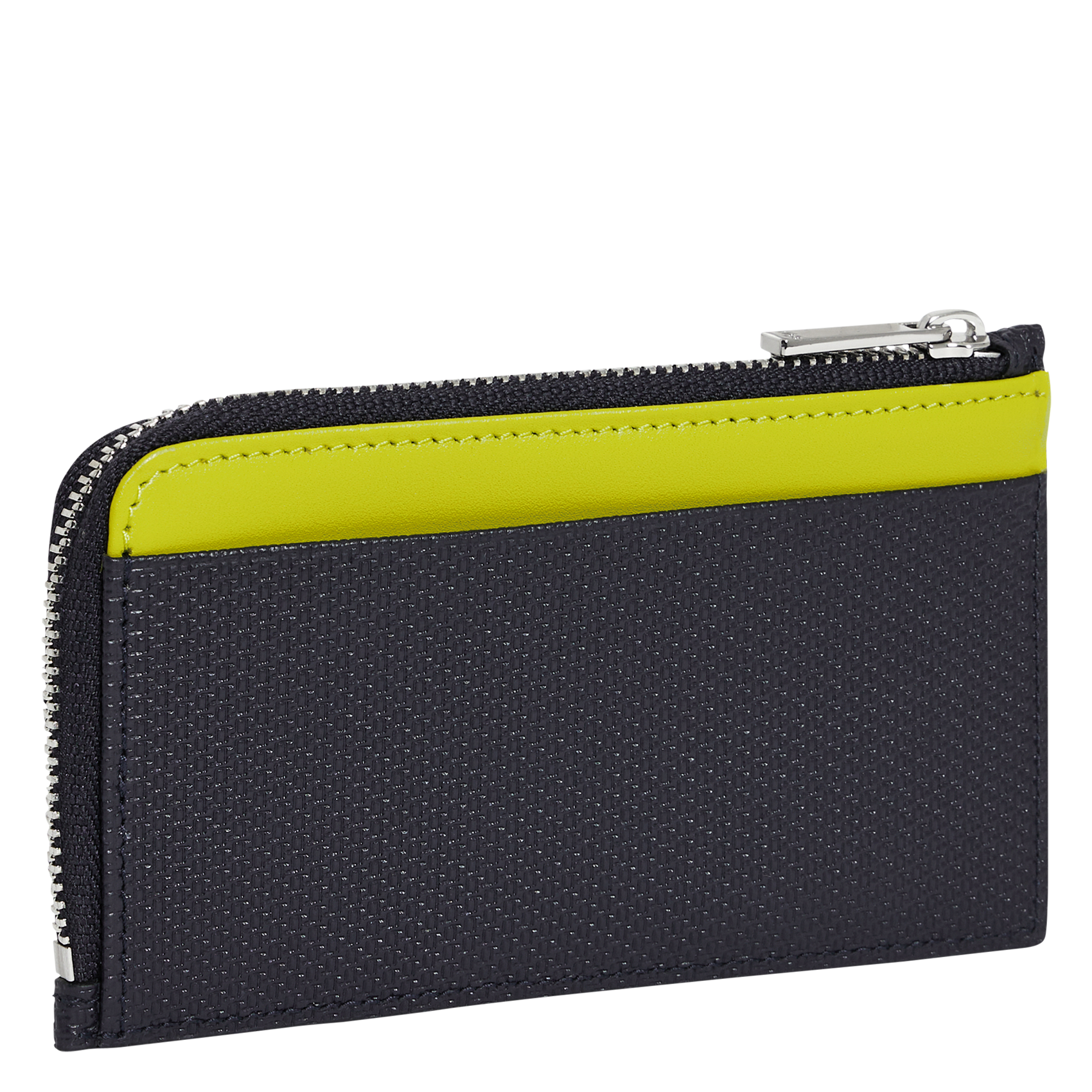 Leren pasjeshouder met ritsje en monogram LE TANNEUR Blauw