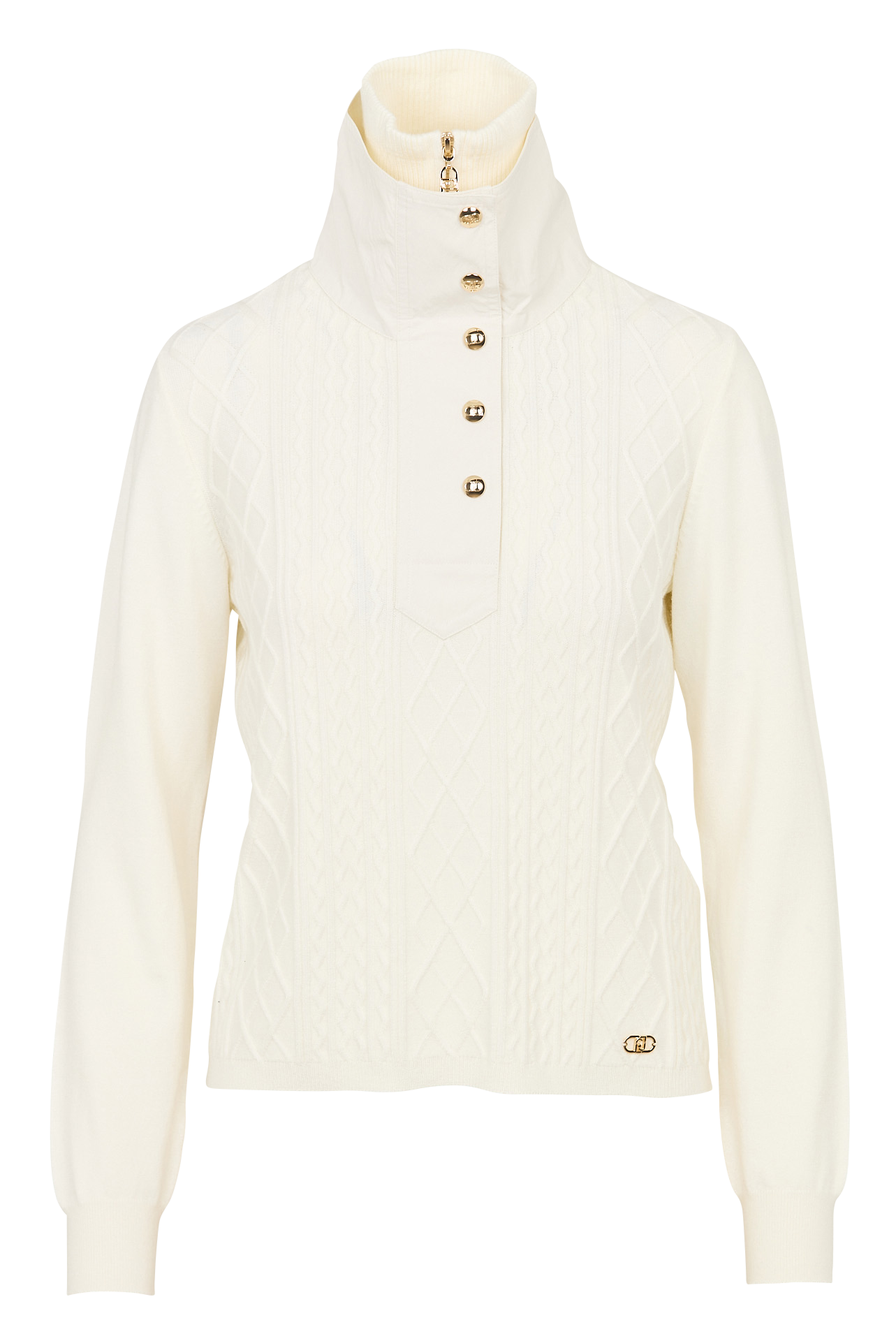 Top van tricot met ronde hals - viscoseblend LIU JO Beige