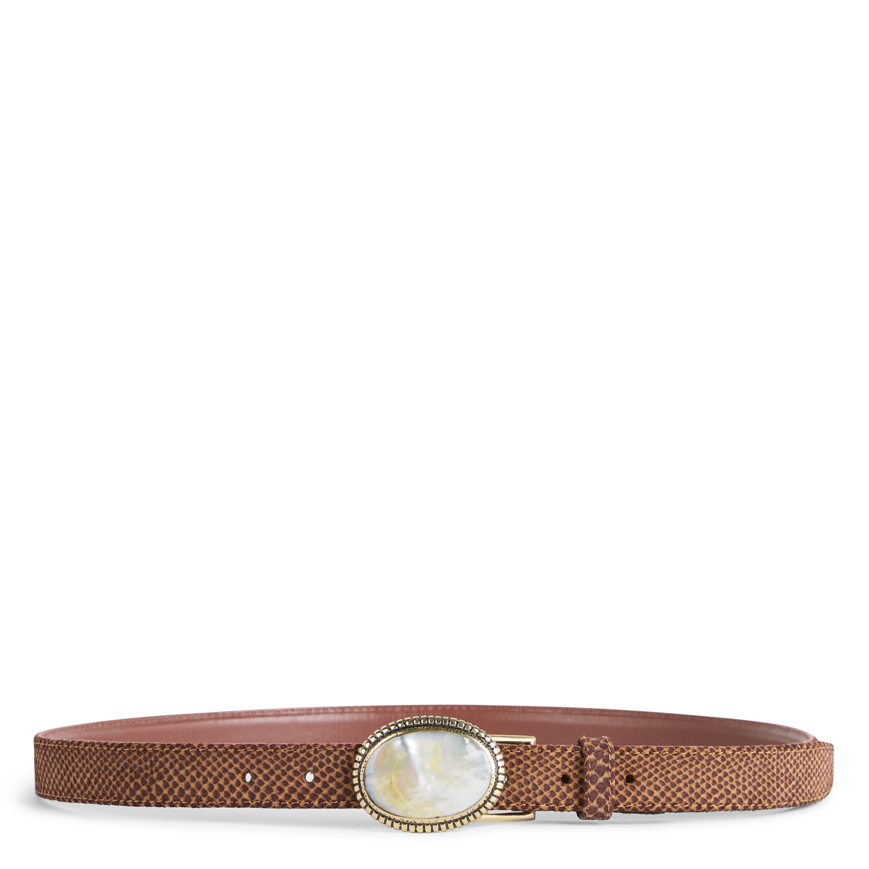 Ceinture en cuir mélangé CLARIS VIROT Rouge