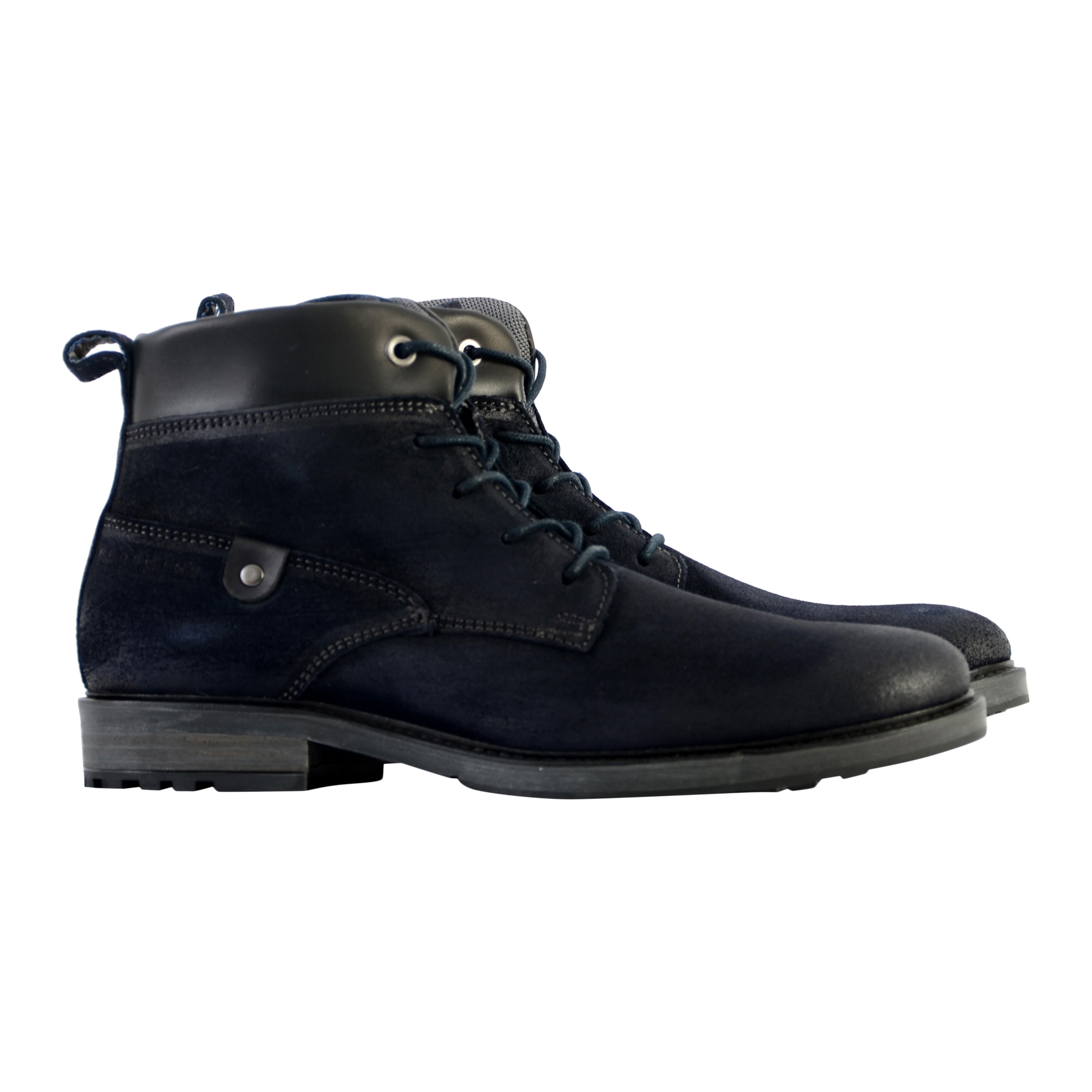Leather ankle boot with buckle REDSKINS Blue