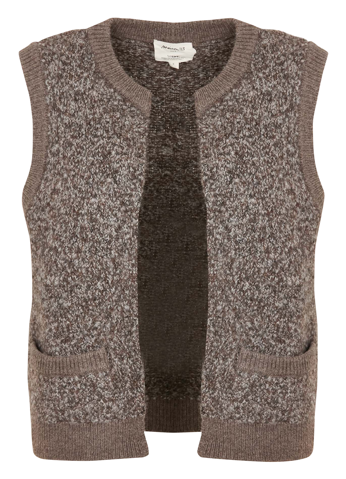 Vest met ronde hals - wolblend MAISON 123 Grijs