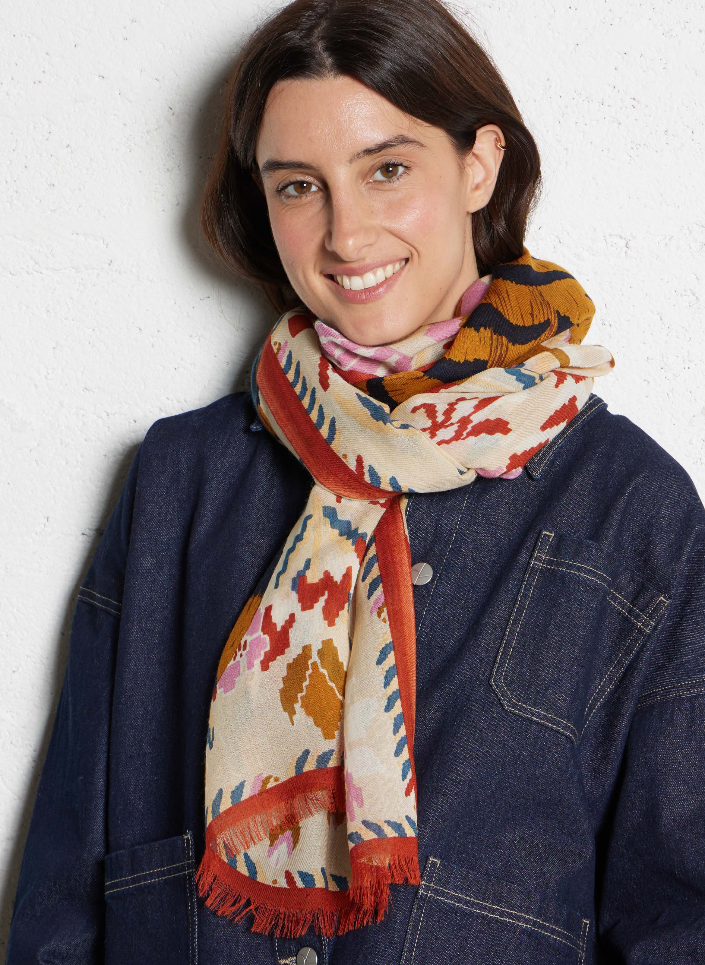 Floaty wool scarf INOUI EDITIONS Beige