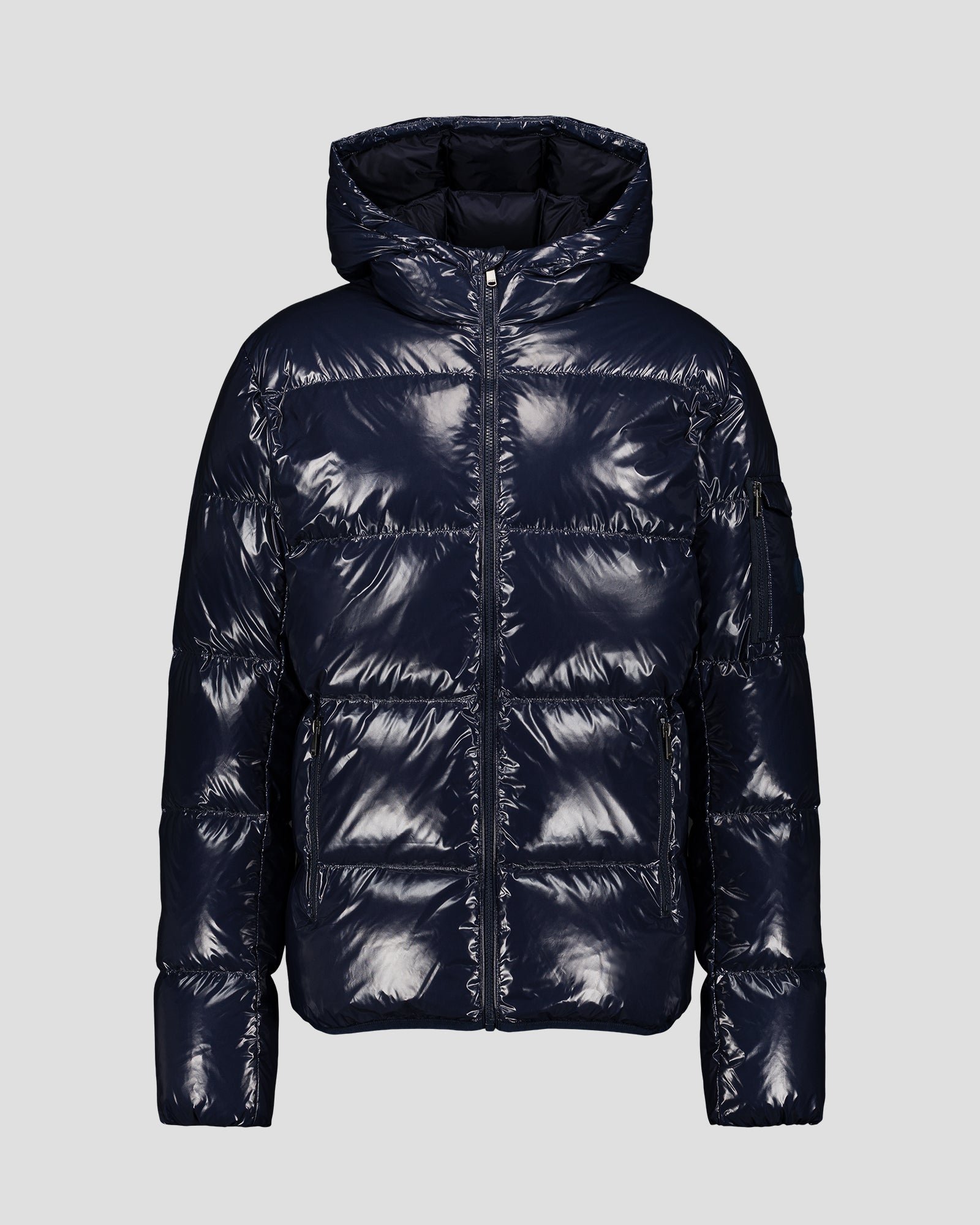 Laquered hooded down jacket for extreme cold - Java JOTT Blue