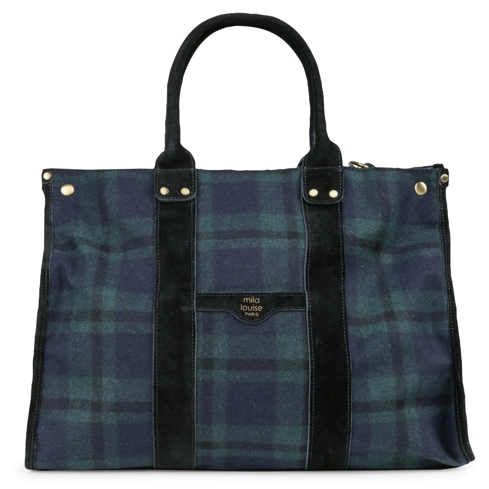 Leren shopper MILA LOUISE Blauw