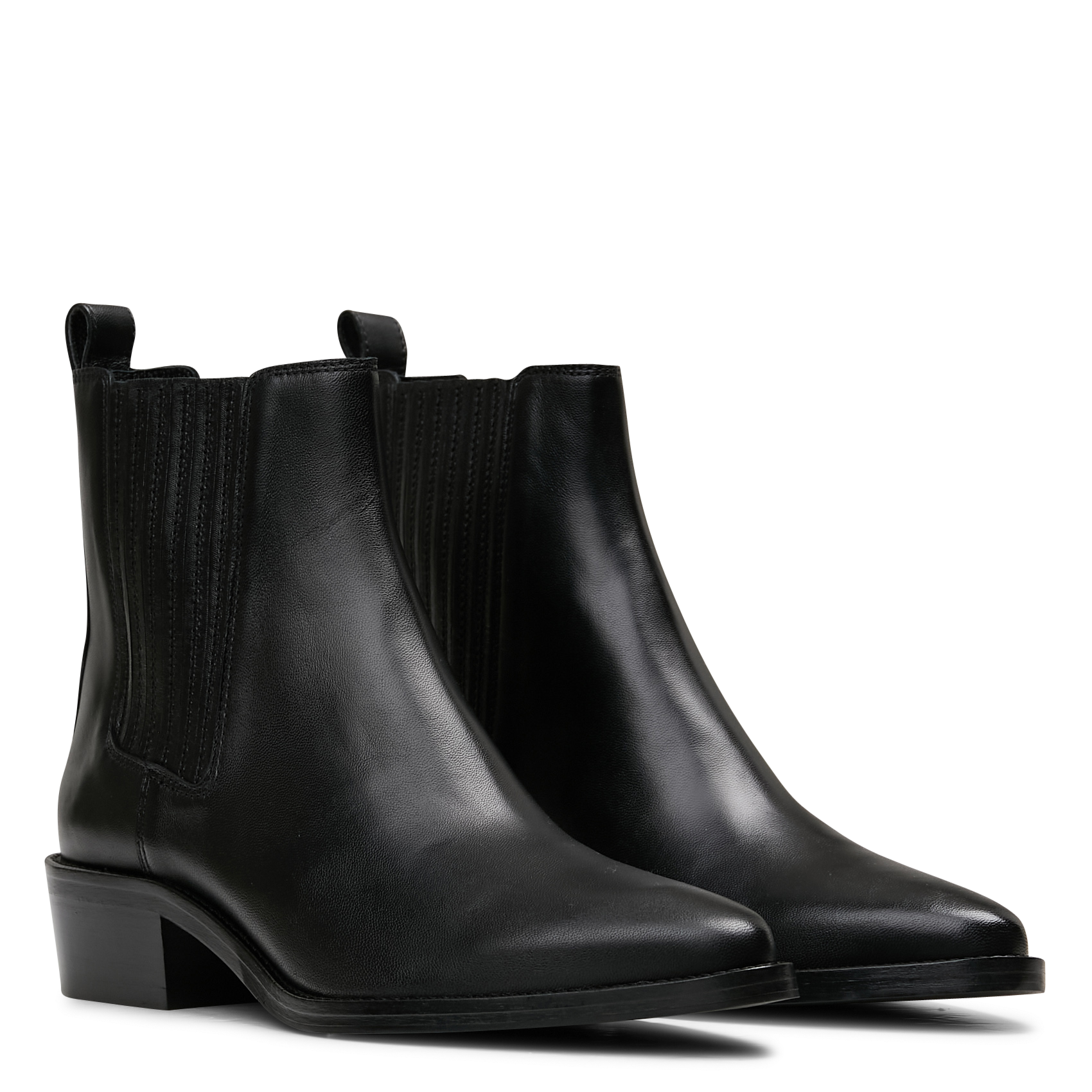 Bottines à élastiques esprit santiag en cuir BOBBIES Noir