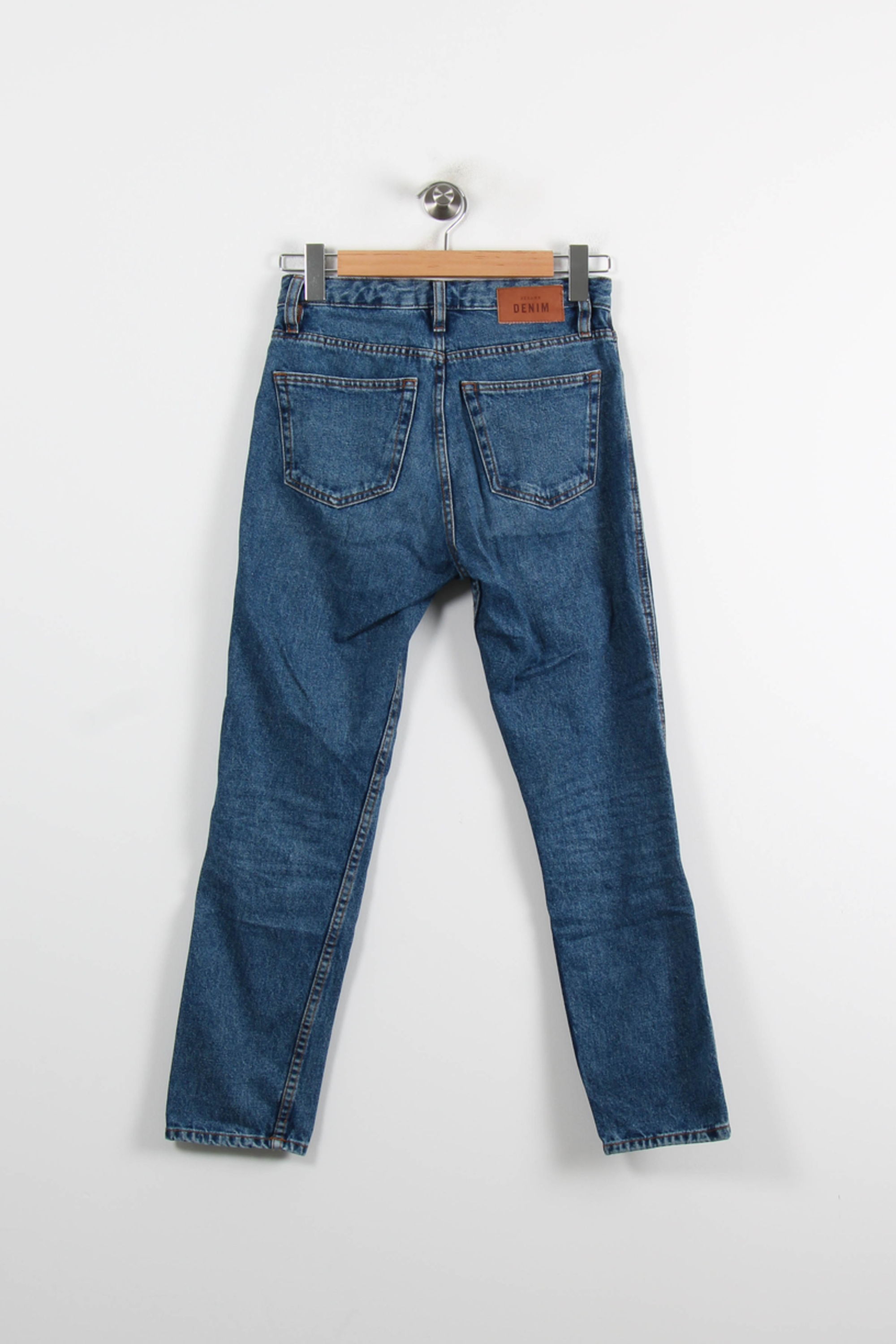 Cropped slim jeans with studs SEZANE - Seconde main Blue