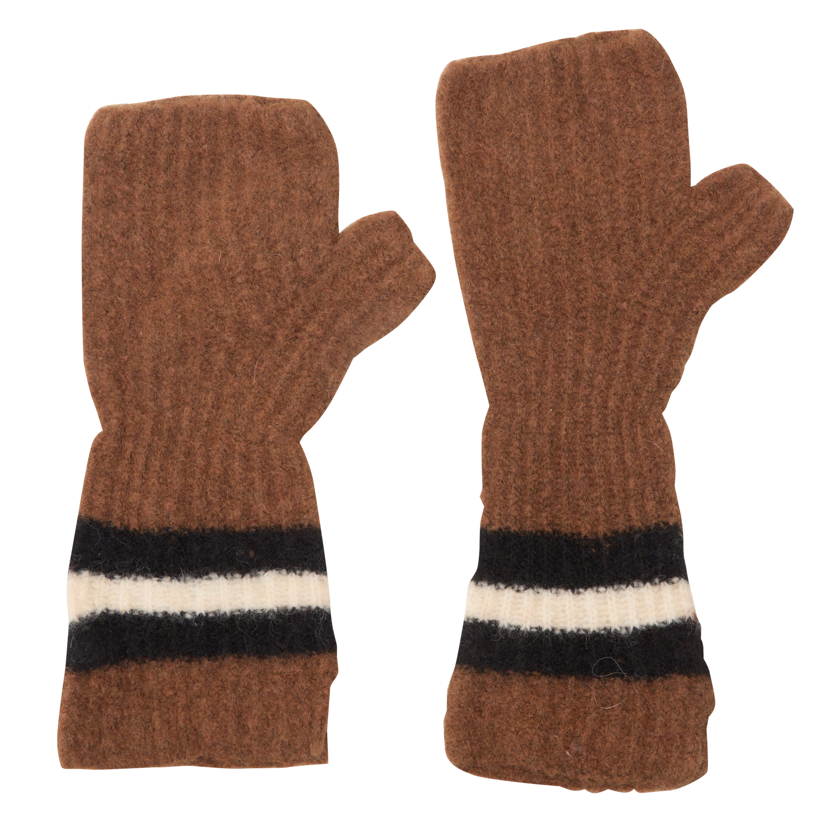 Effen handschoenen met gestreept detail BELLEROSE Bruin