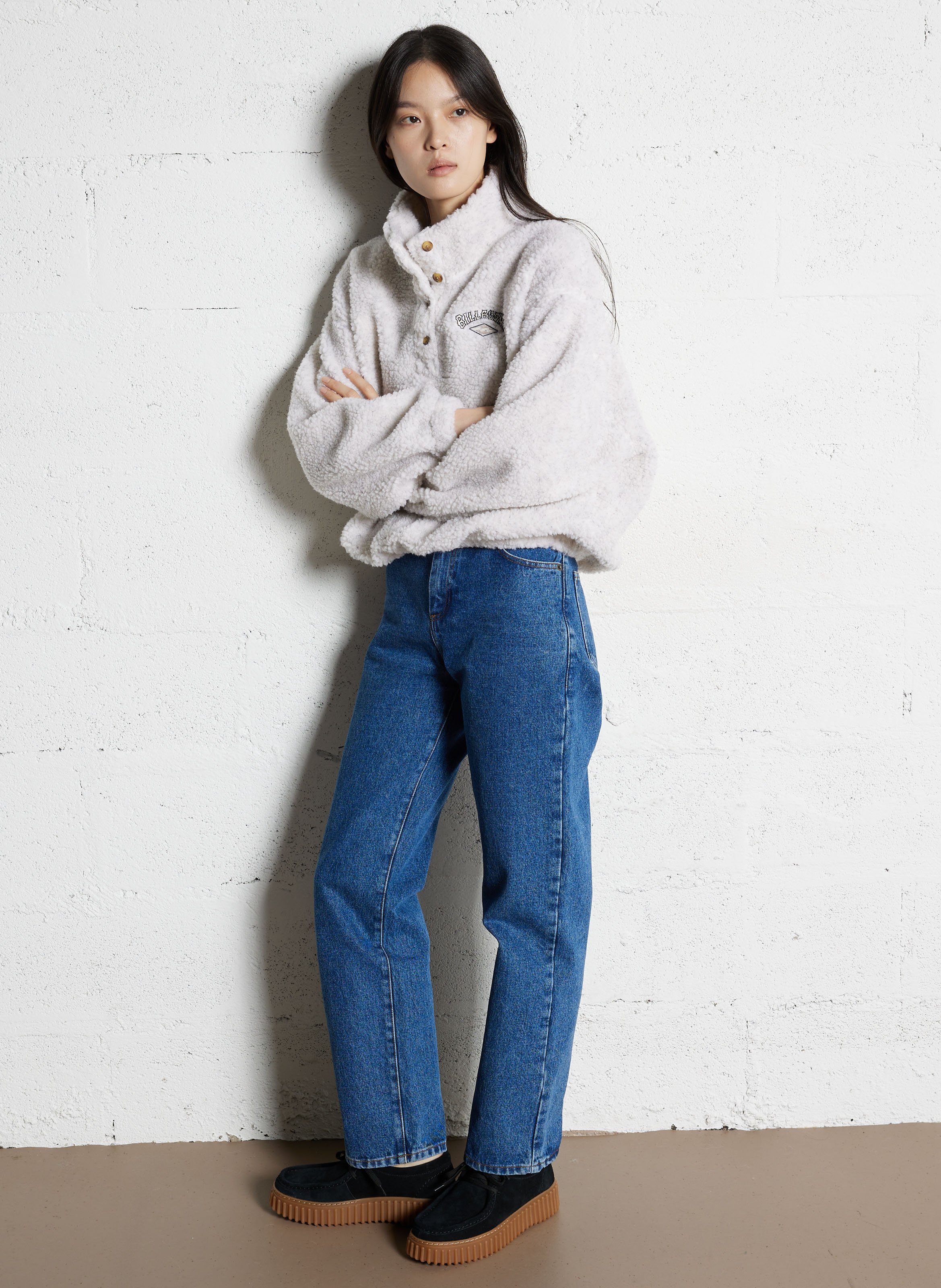 Polaire oversize col montant BILLABONG Beige