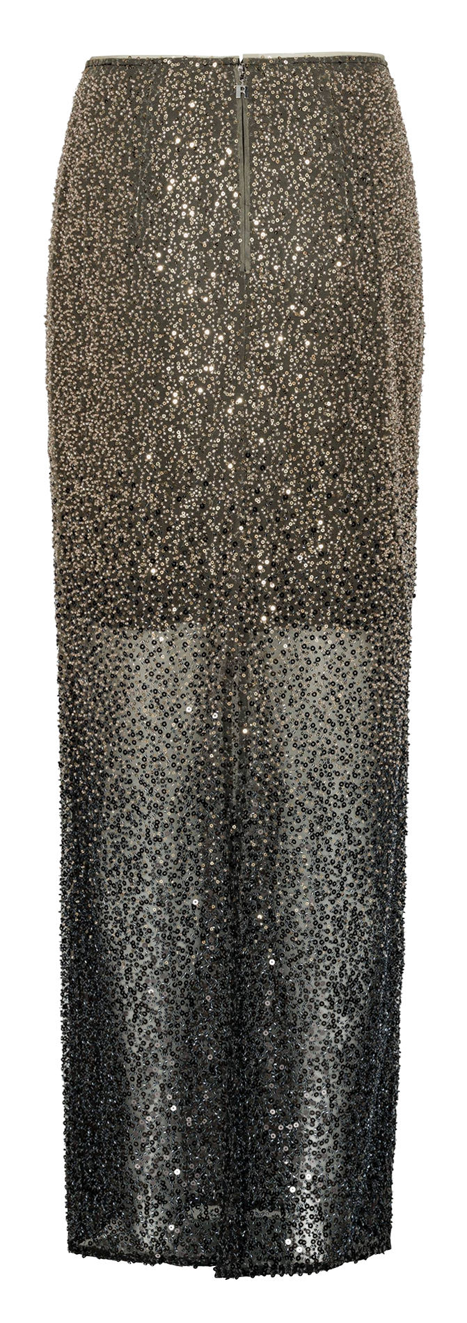 Jupe longue à sequins ROTATE Marron