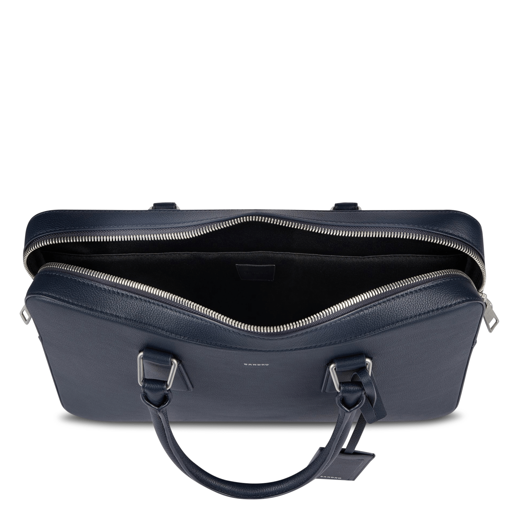 Sac ordinateur en cuir SANDRO Bleu