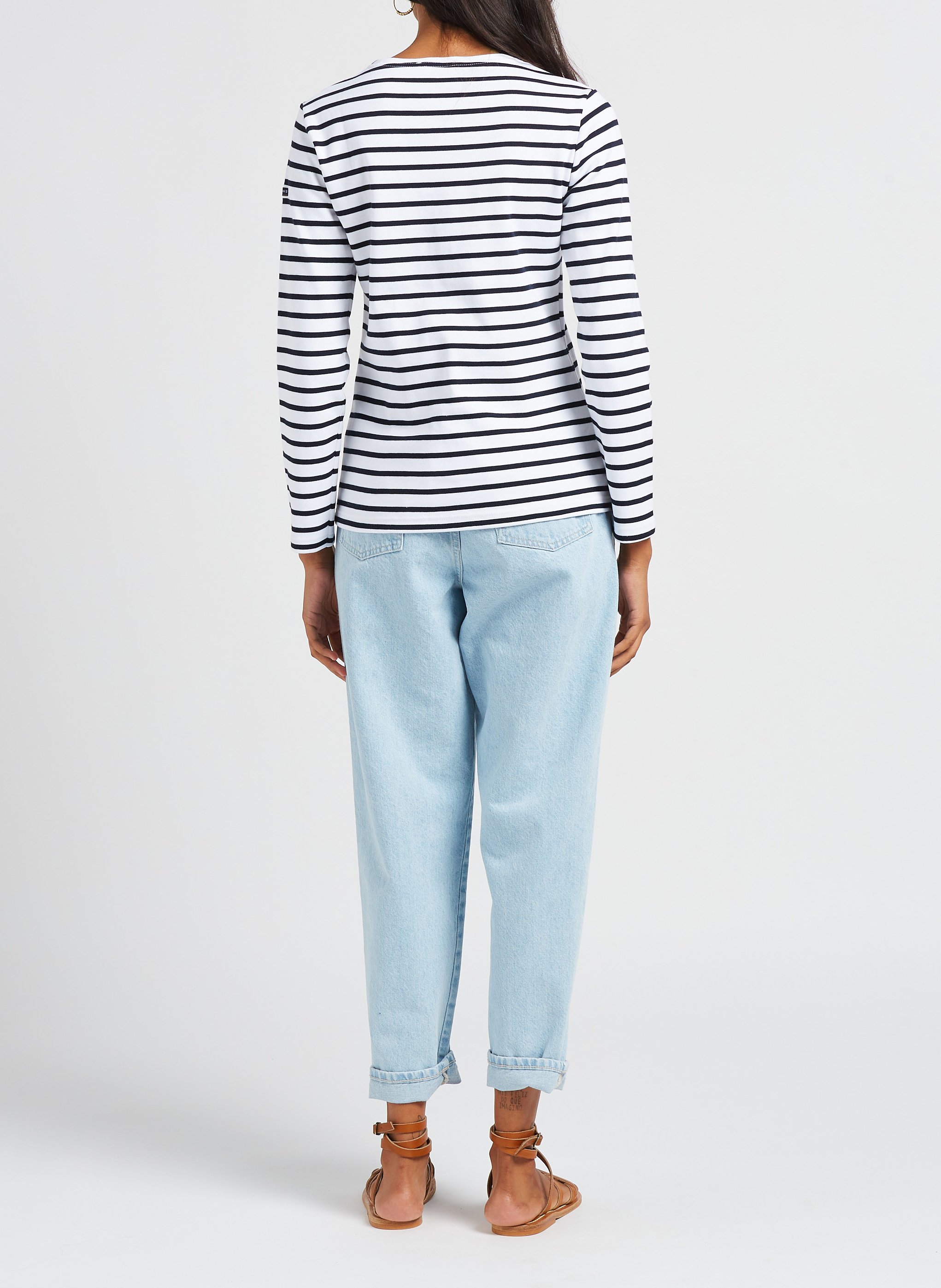 Matrosenshirt aus Baumwolle mit Rundhalsausschnitt ARMOR LUX Weiss