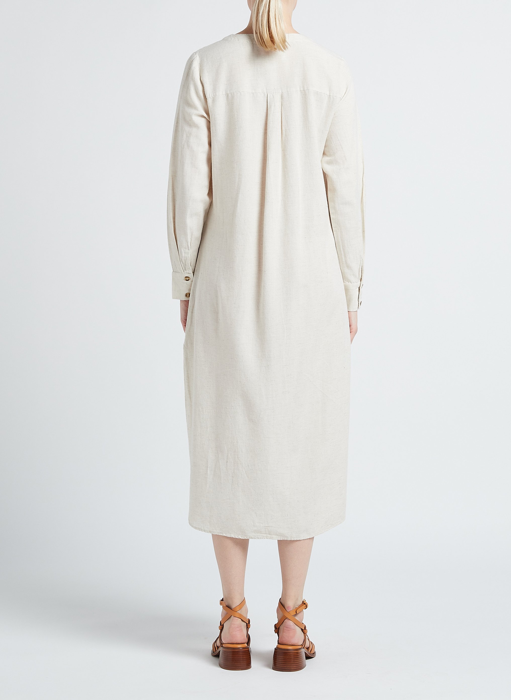 Maxikleid mit V-Ausschnitt VILA Beige