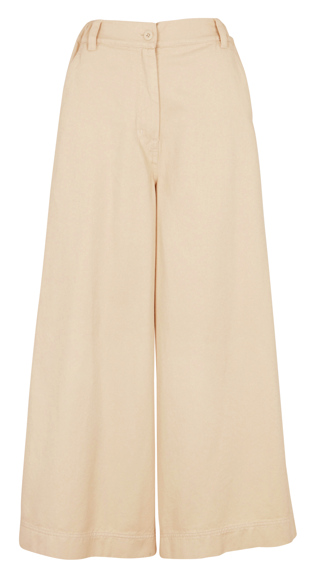 Pantalon large taille haute en coton MAX MARA WEEK END Beige