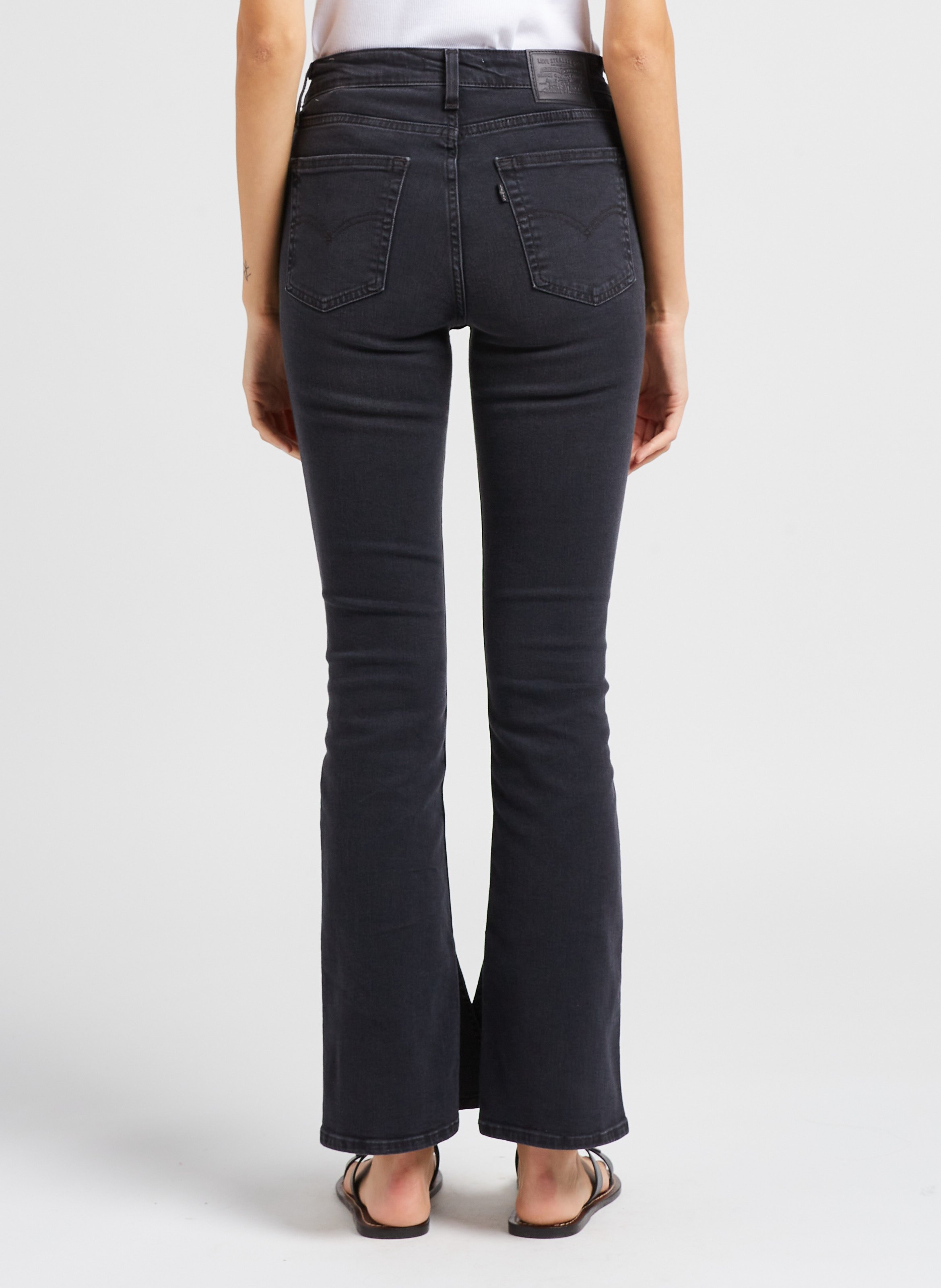 Bootcut-jeans met hoge taille | katoenblend LEVI'S Zwart