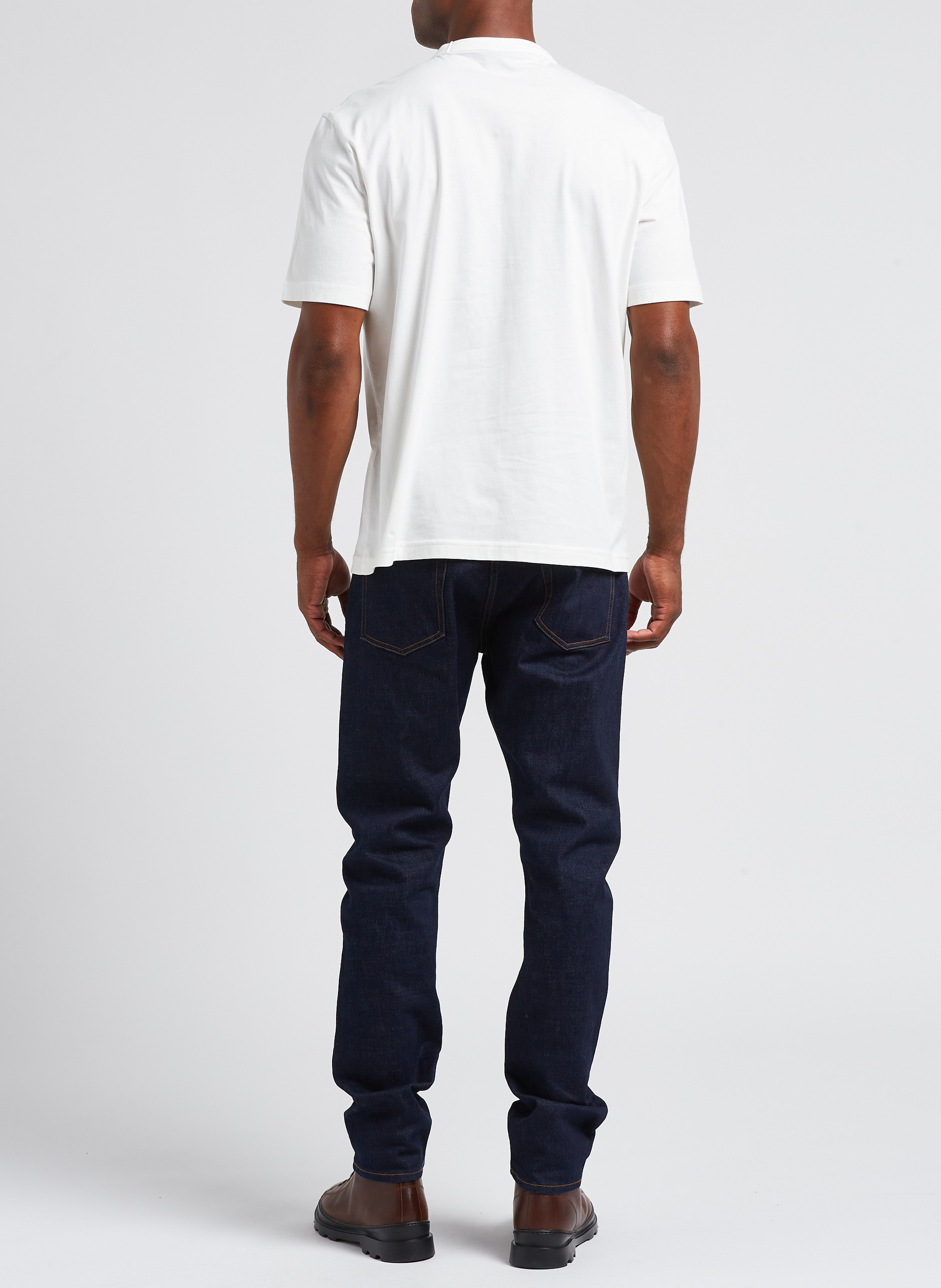 Bedrucktes Rundhals-T-Shirt aus Bio-Baumwolle Weiss