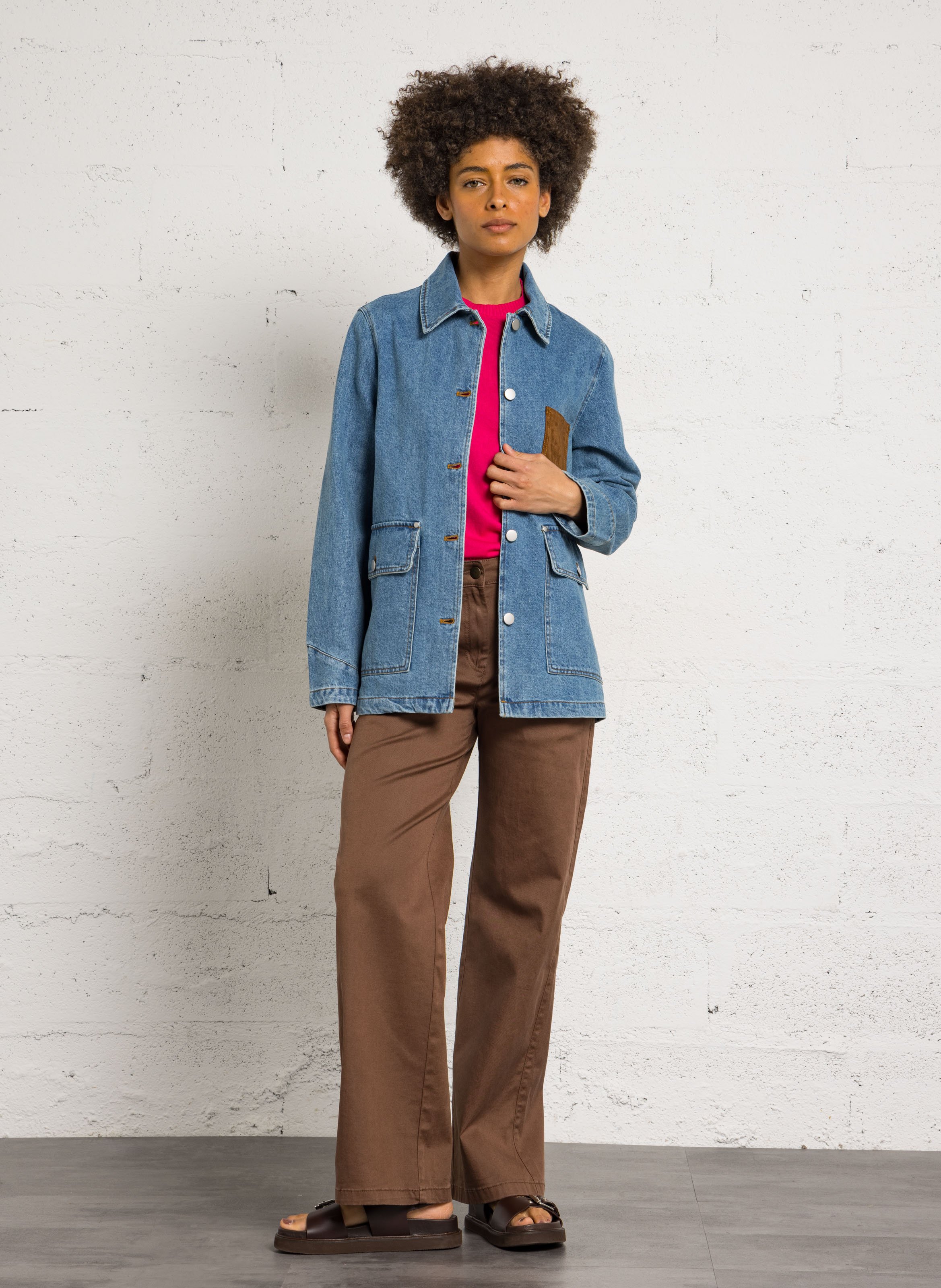 Gerade geschnittene Chino-Hose SUD EXPRESS Braun