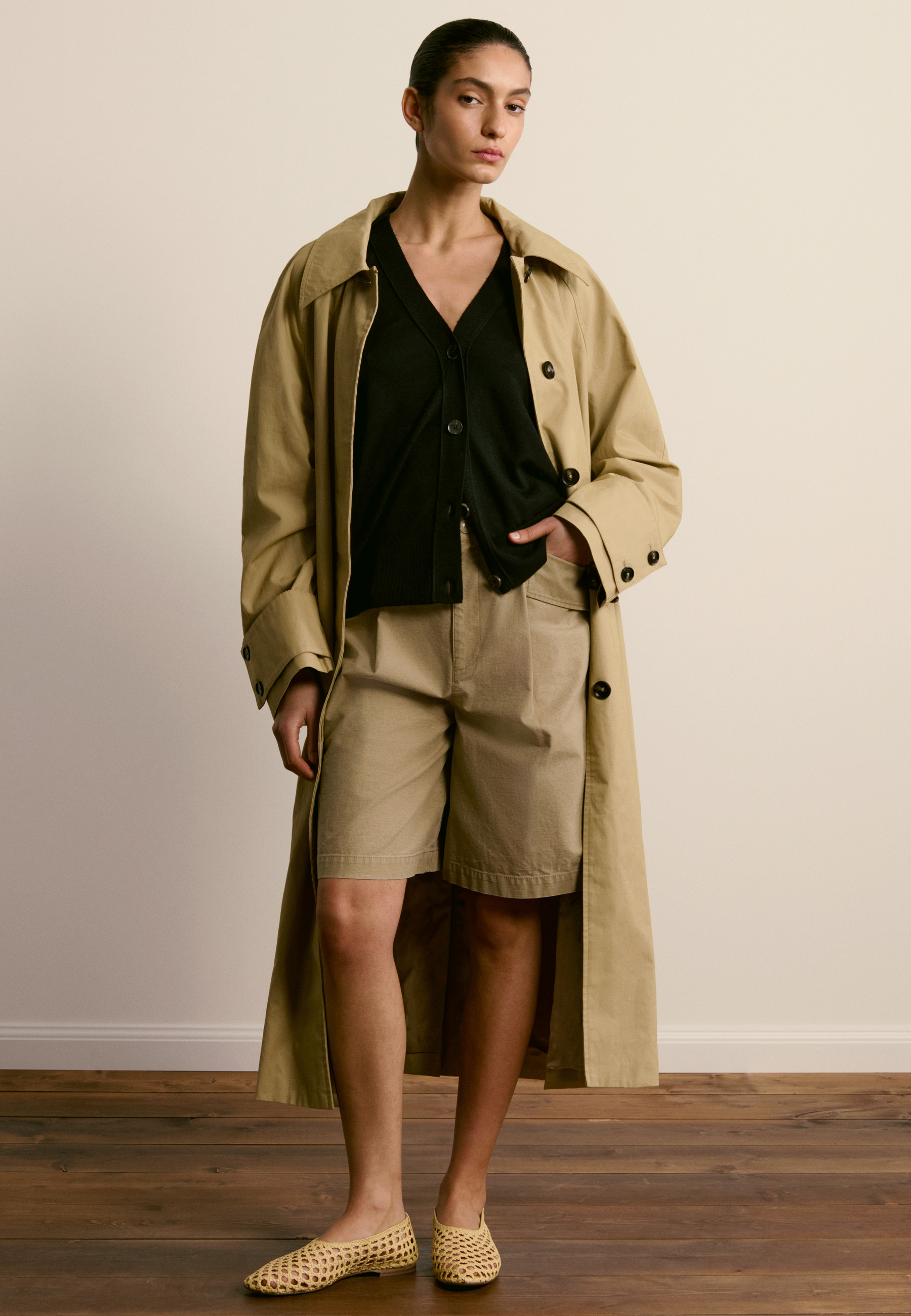 Buttoned Merino Wool Cardigan MAISON MONTAGUT Black