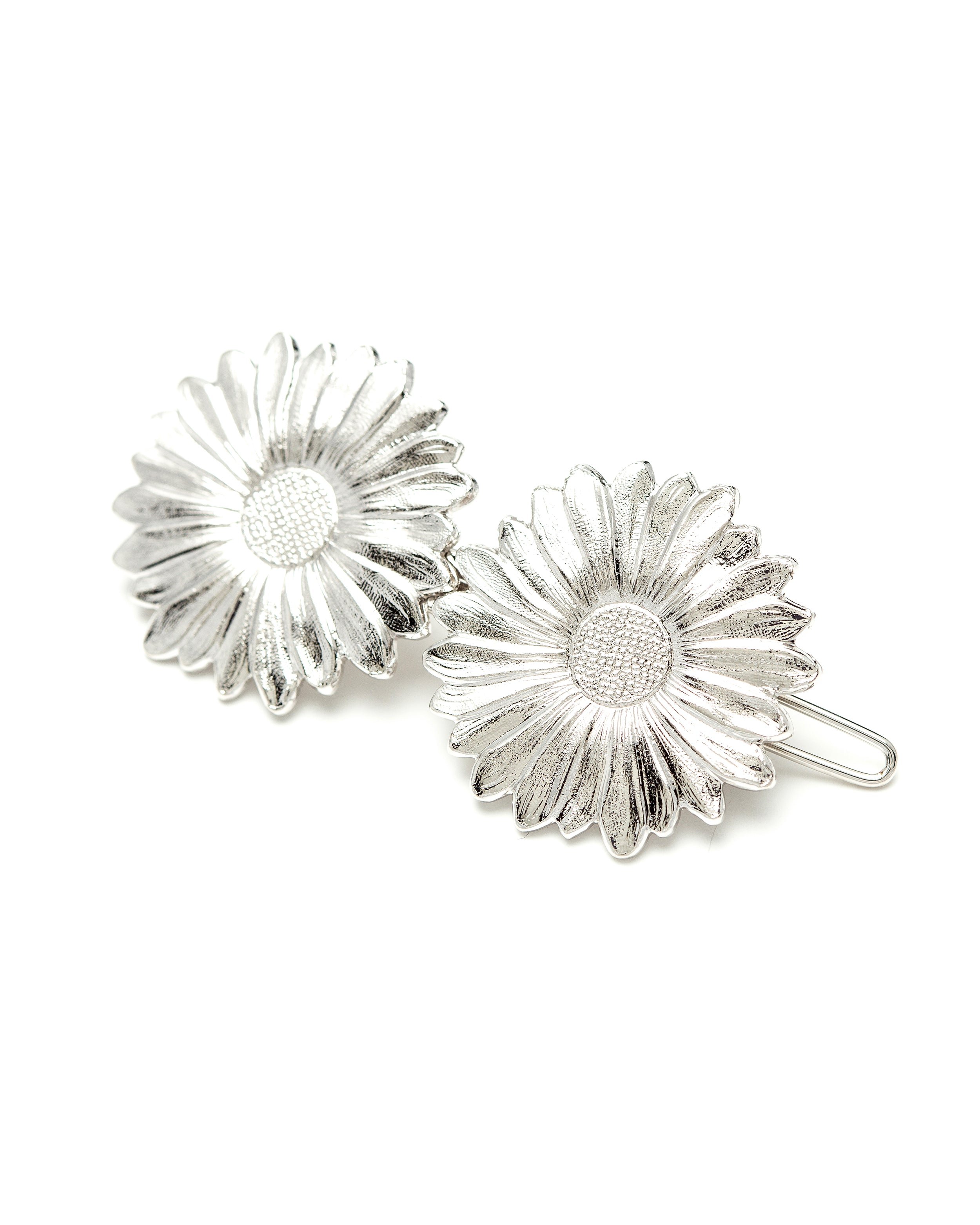 Silver-plated flower hair clip MONSIEUR SIMONE Silver