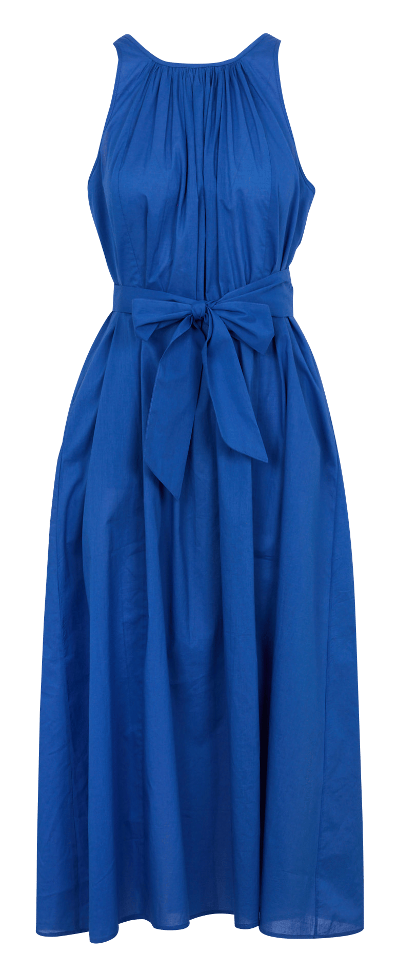 Lage, wijde katoenen jurk BELLEPIECE Blauw