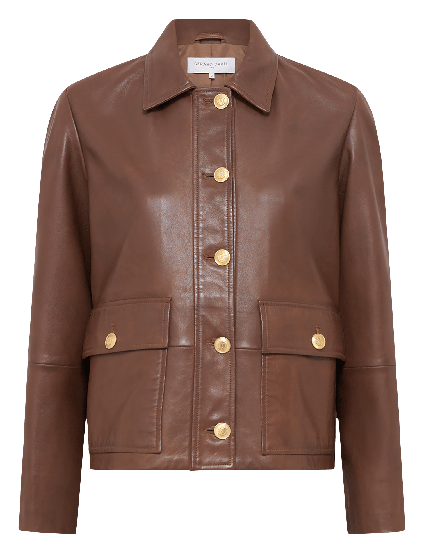 Lammlederblouson mit klassischem Kragen GERARD DAREL Braun