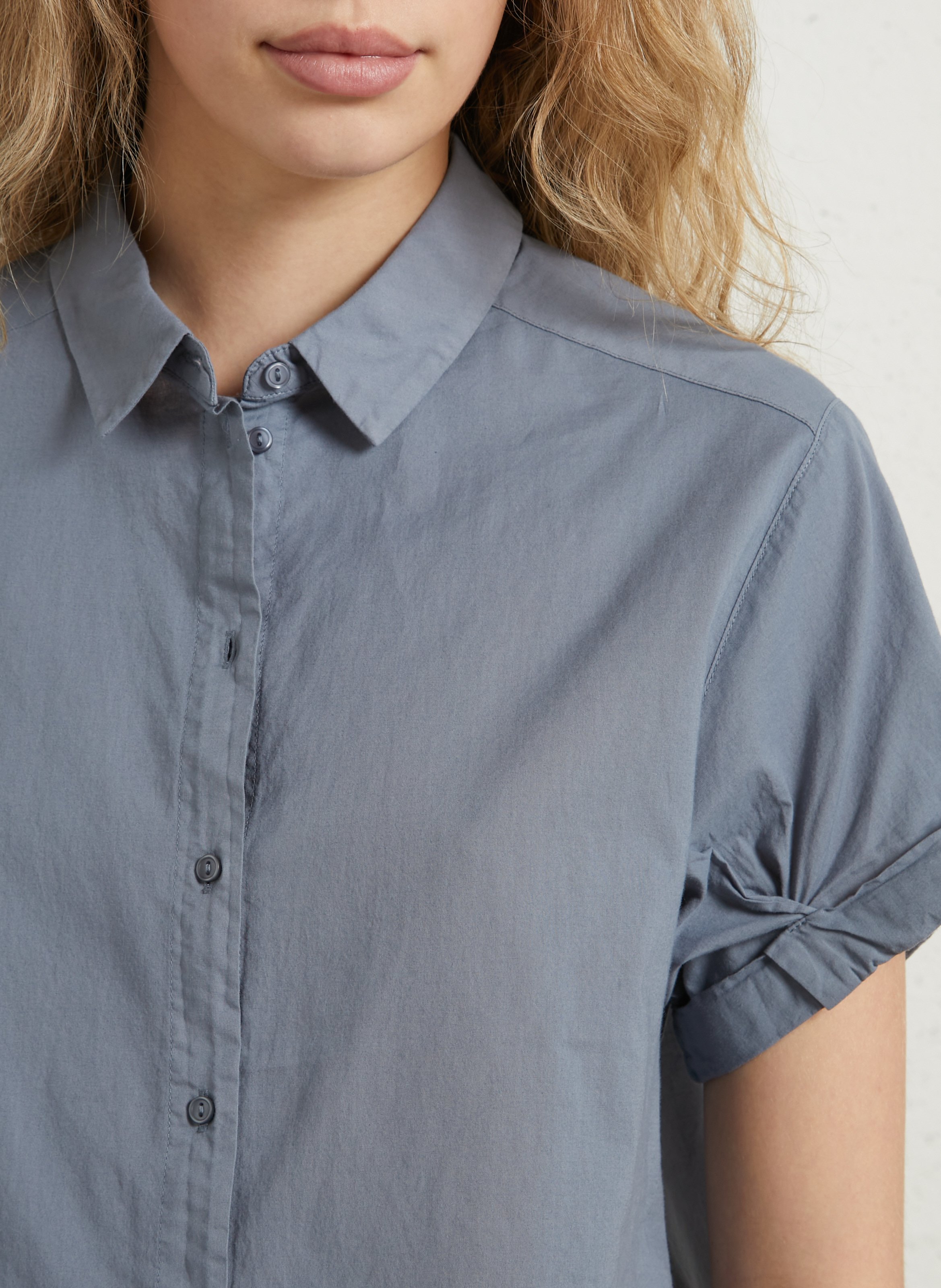 Chemise col classique manches contrastantes en coton SUD EXPRESS Blue