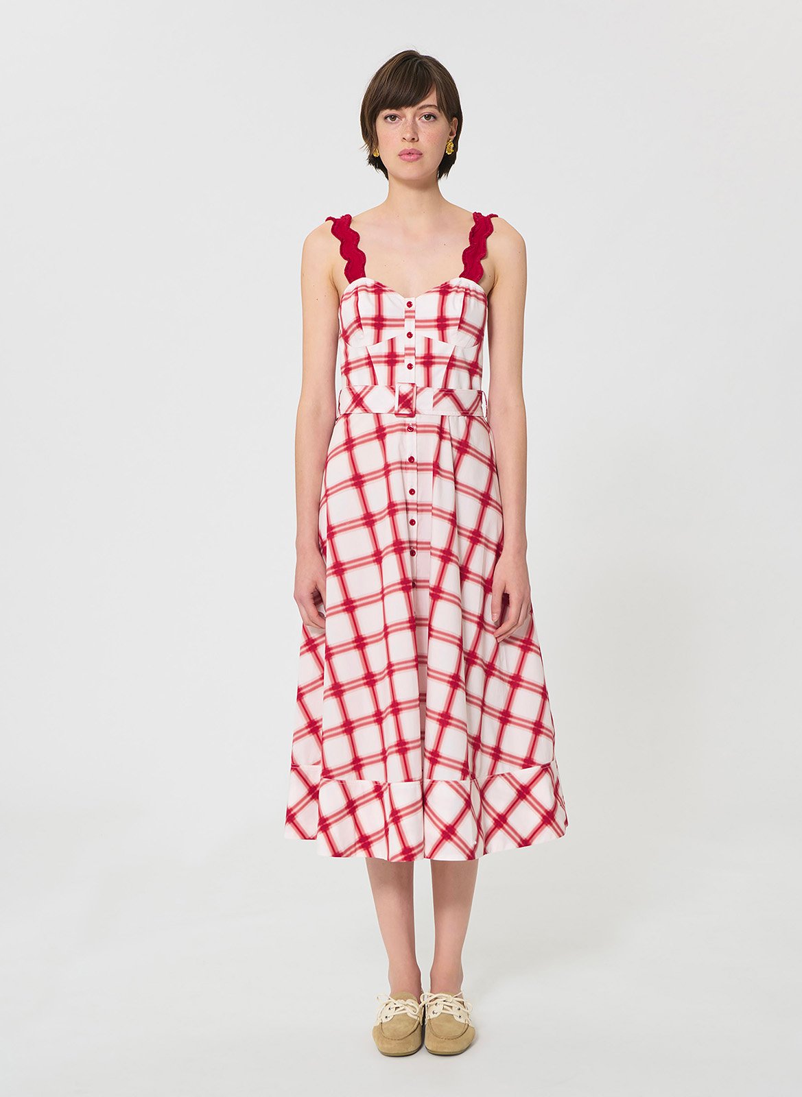 Kurzkleid aus Baumwolle TARA JARMON Rot