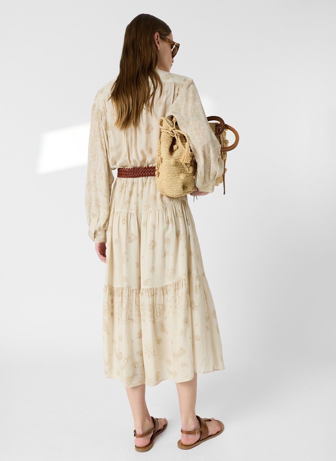 Robe longue évasée à motif GERARD DAREL Red