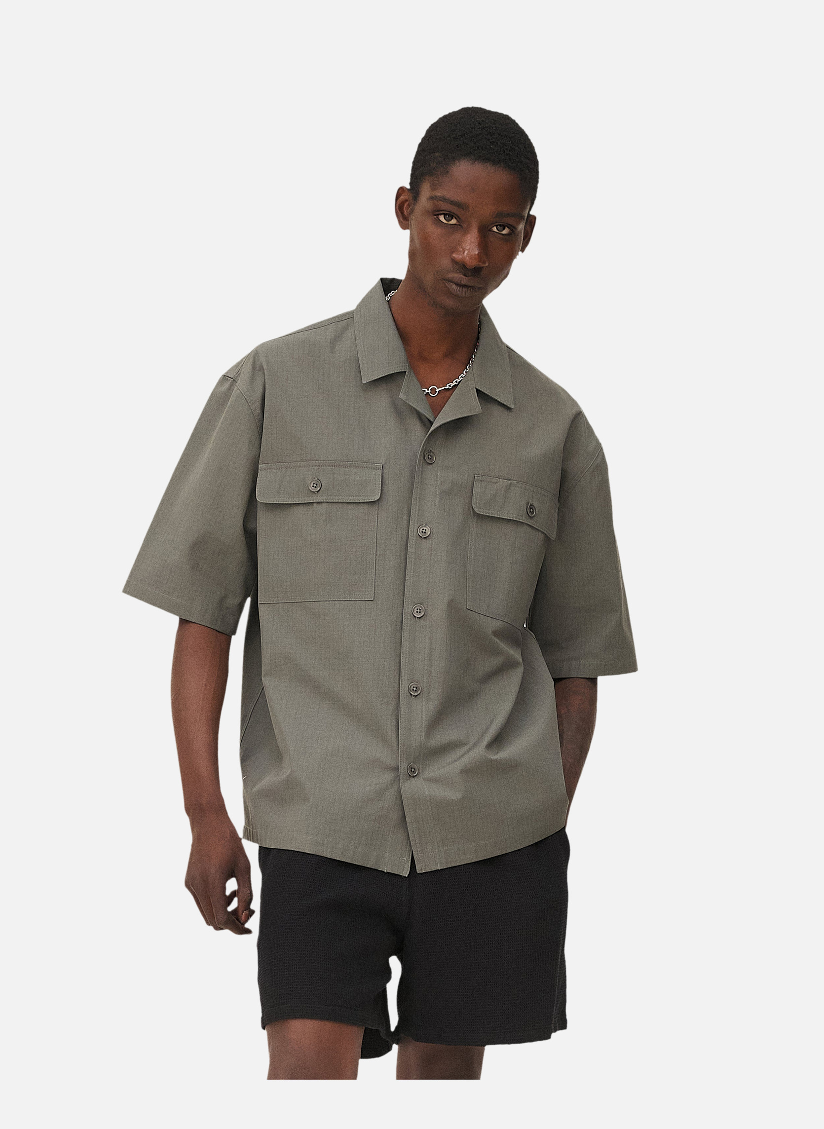 Borneo Army Green Utility Shirt Noyoco Green