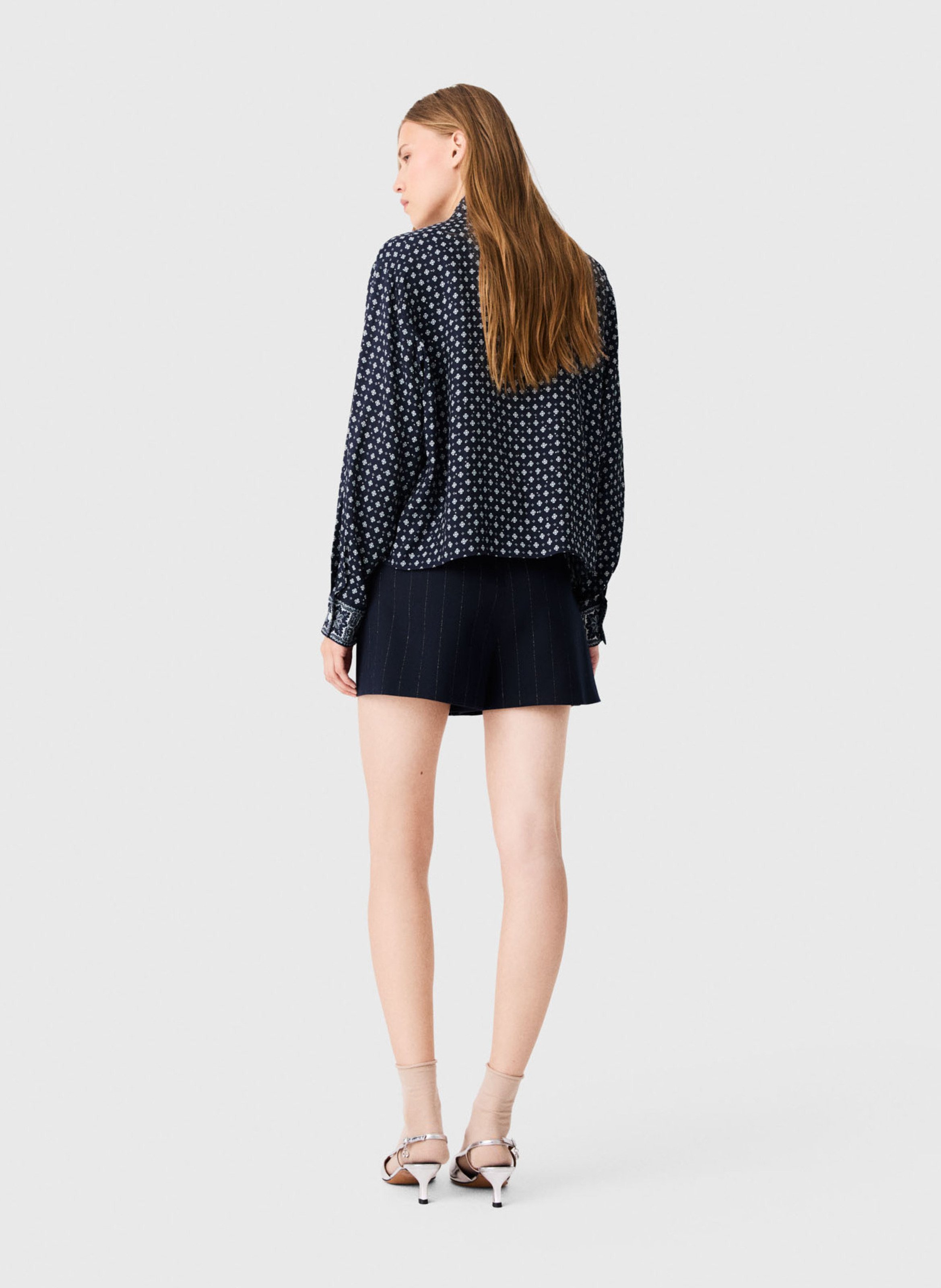 Chemise à pois MAJE Bleu