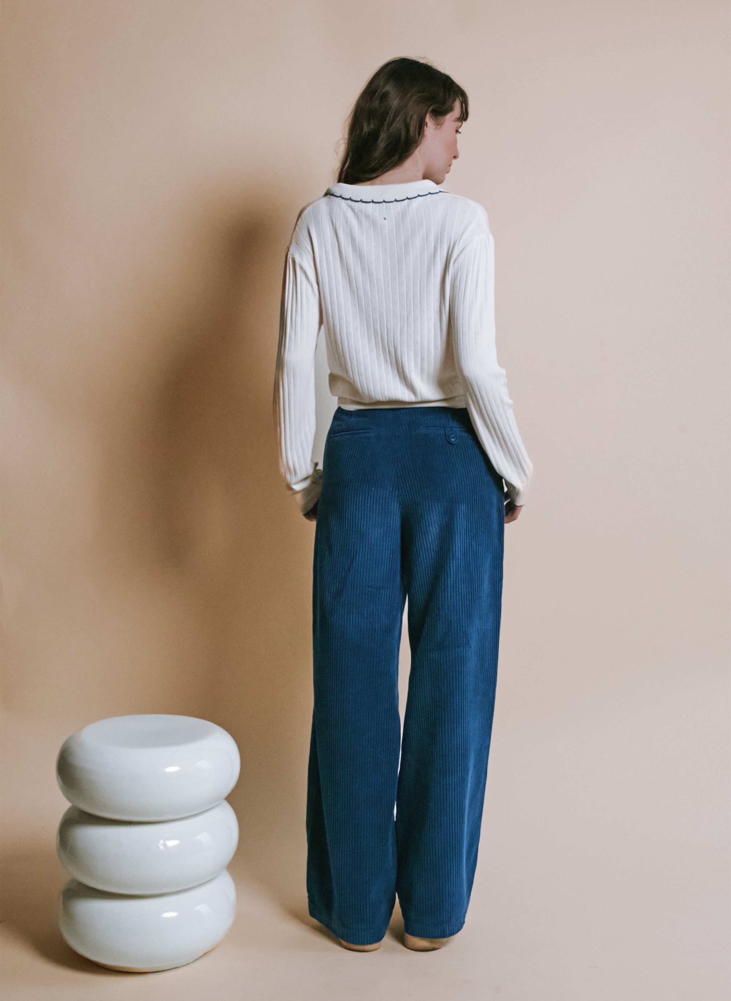 Bedrucktes Trapez-Top aus Baumwolle EMILE ET IDA Beige