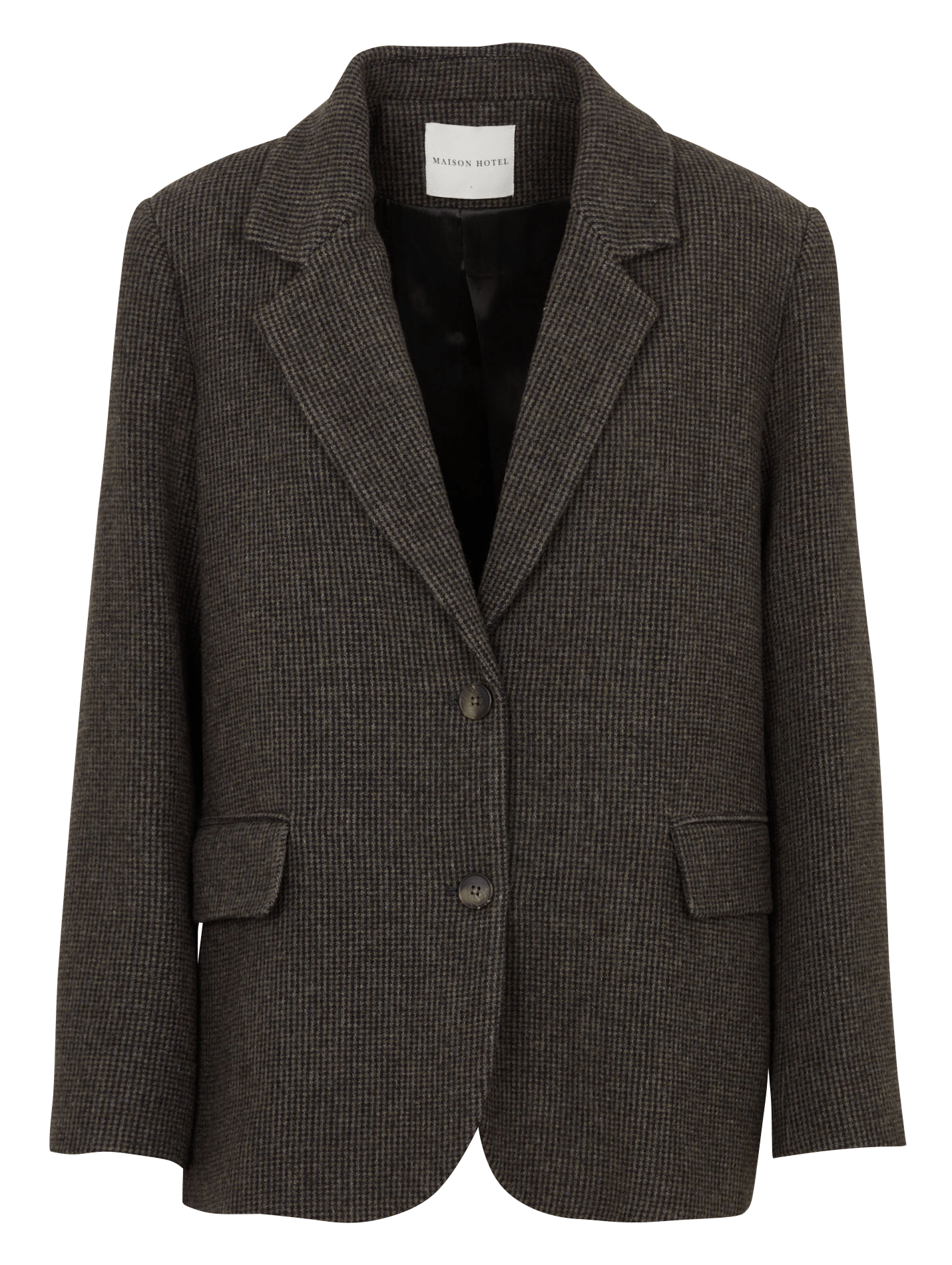 Gerade geschnittener Blazer aus Wollmischung MAISON HOTEL Braun